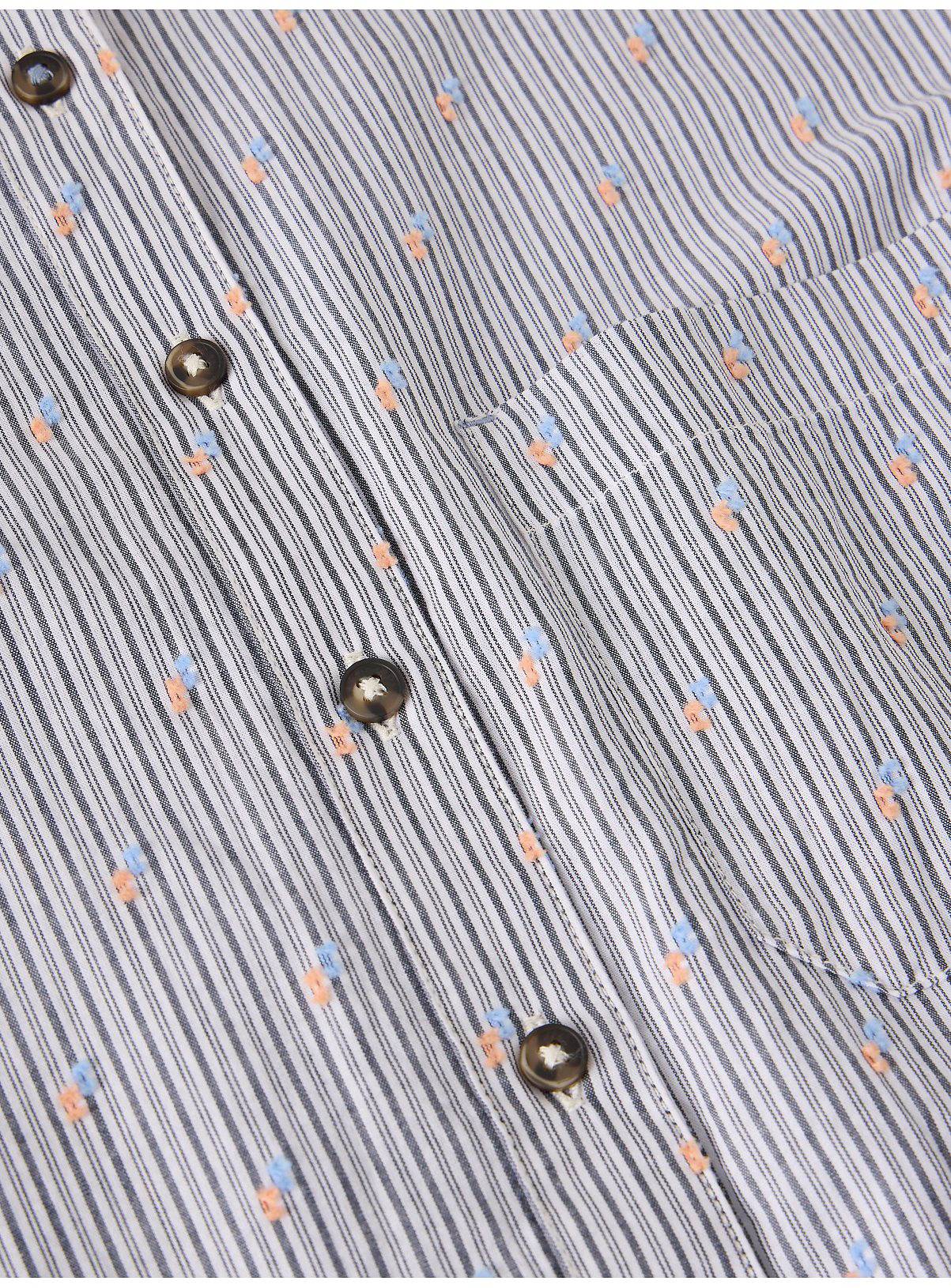WHITE STUFF Libby Organic Cotton Blue Stripe Embroidered Shirt 8 - Image 6