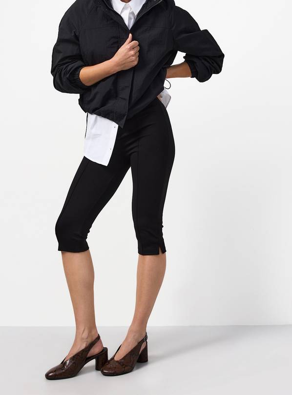 Black Capri Ponte Leggings XS