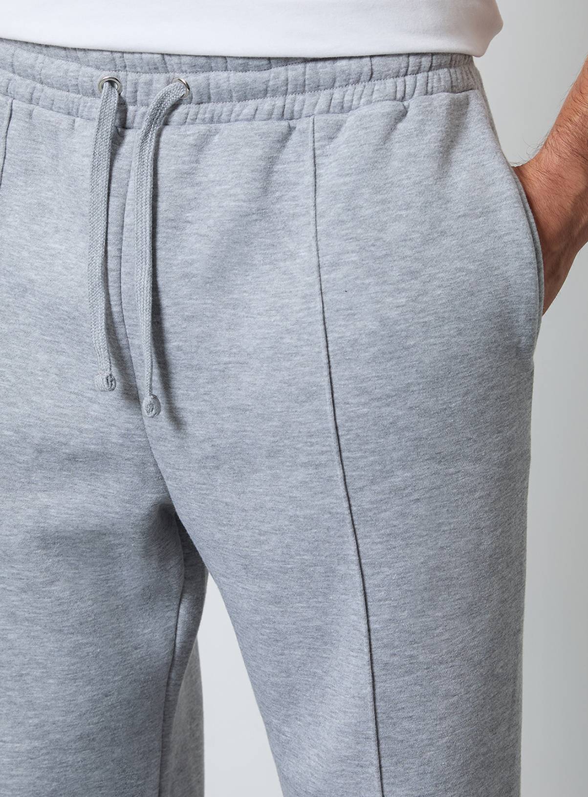 BURTON Grey Marl Pintuck Straight Leg Joggers M - Image 4