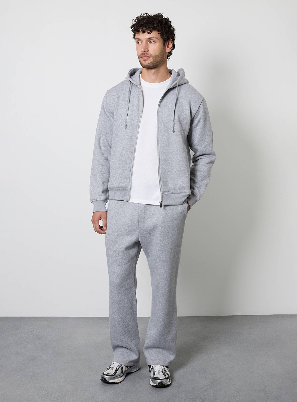 BURTON Grey Marl Straight Leg Joggers XXL - Image 1