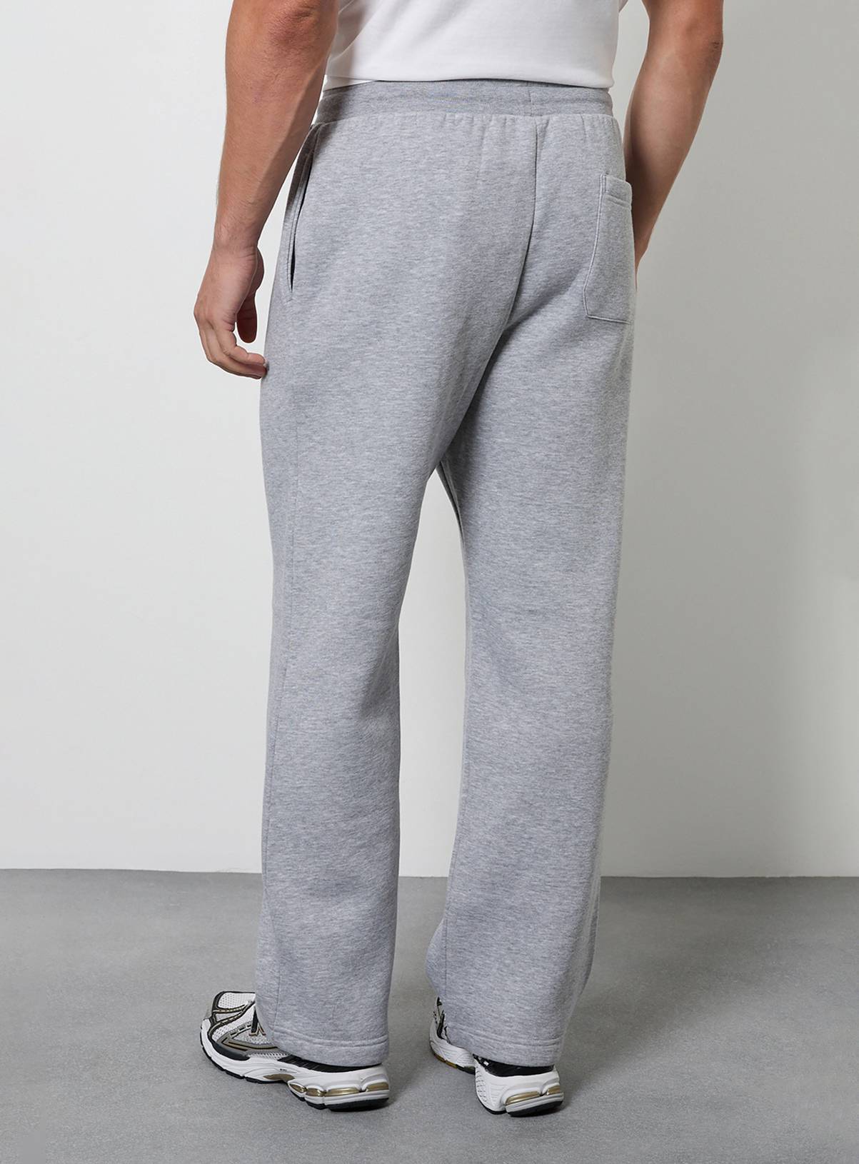 BURTON Grey Marl Straight Leg Joggers XXL - Image 3