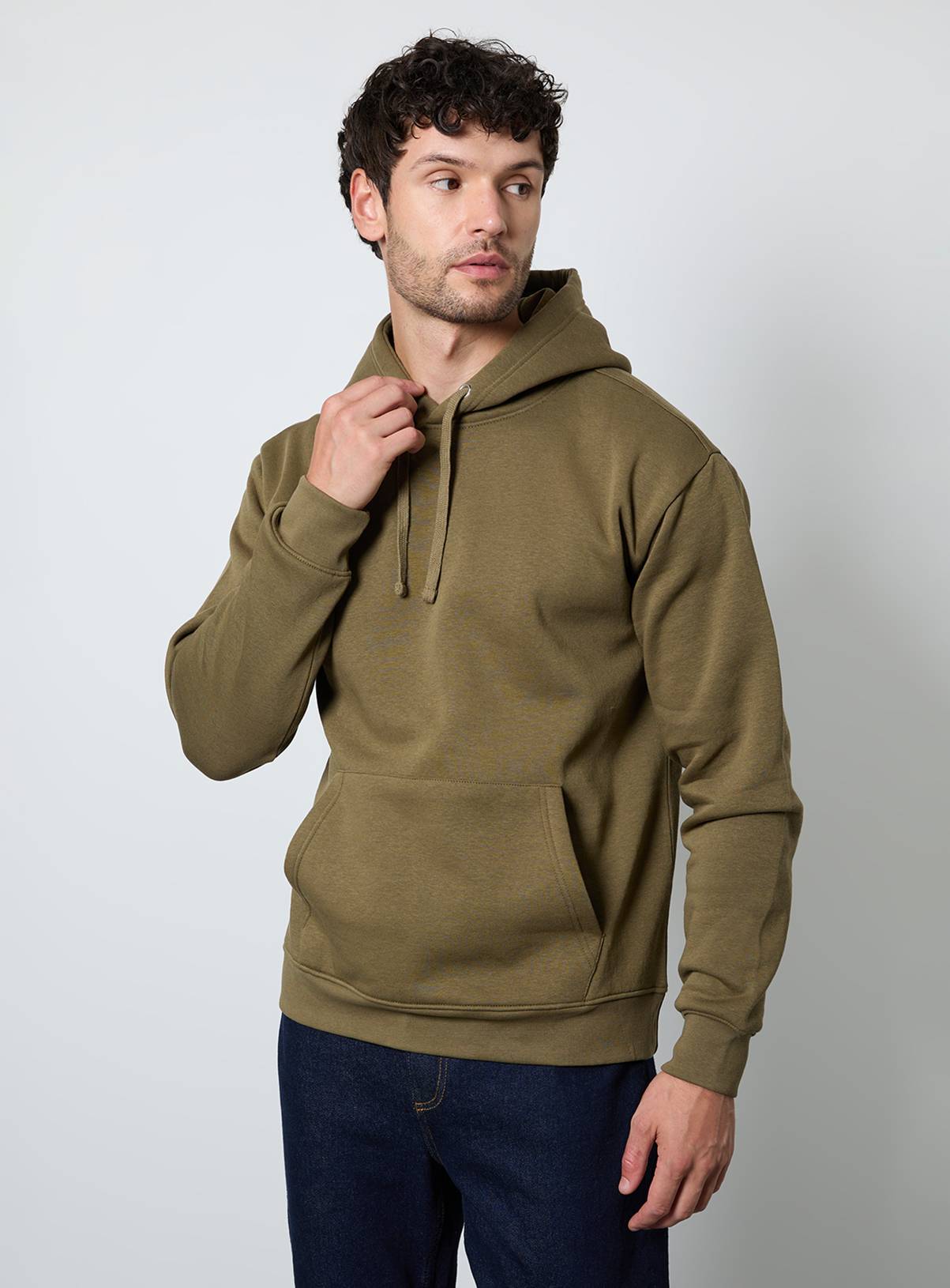 BURTON Khaki Overhead Hoodie XL - Image 1