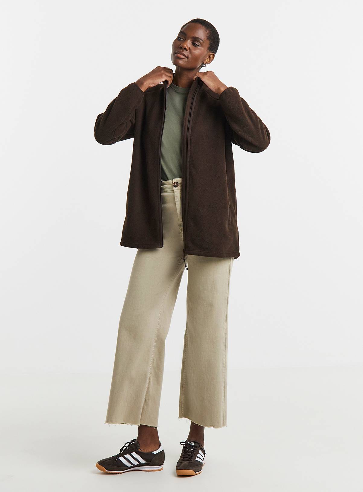 JD WILLIAMS Fleece Longline Zip Through 18 - Image 3