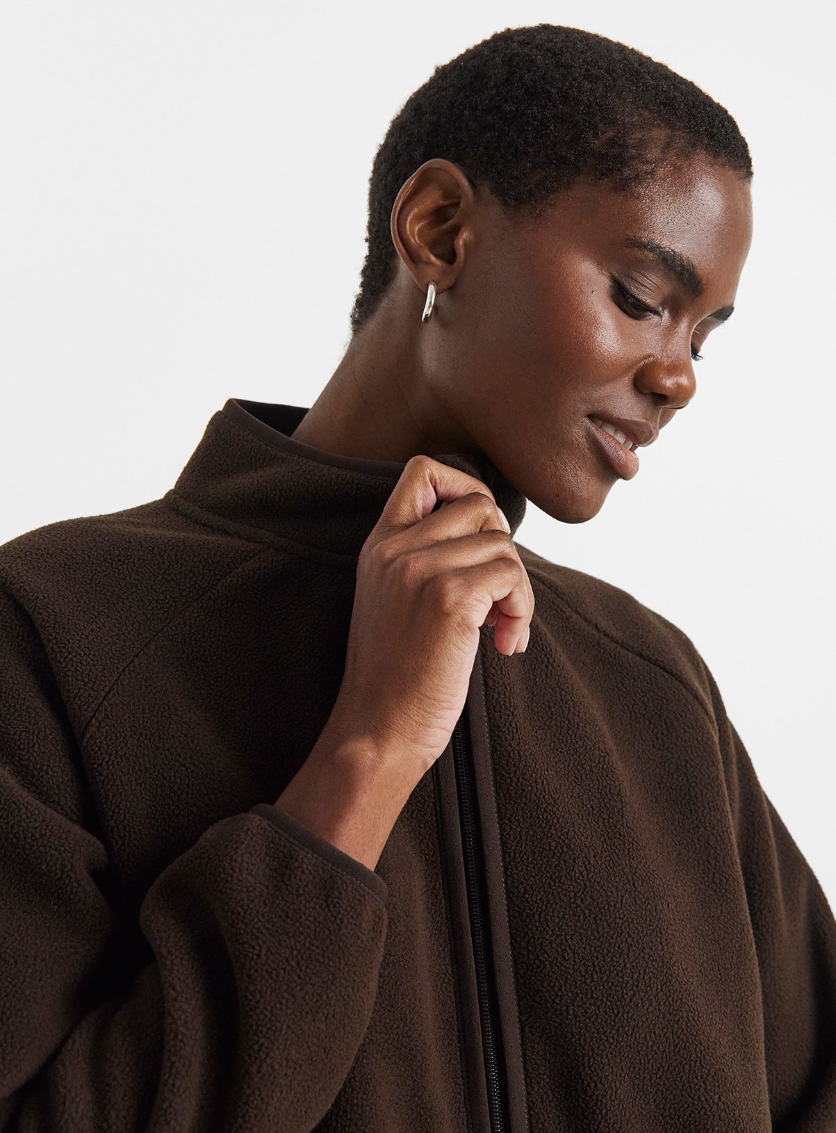 JD WILLIAMS Fleece Longline Zip Through 18 - Image 4 thumbnail