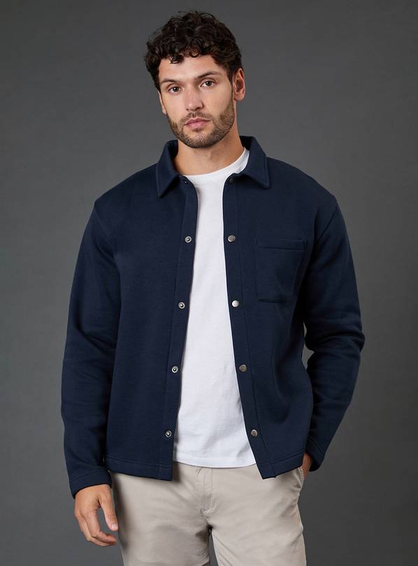 BURTON Navy Jersey Overshirt S