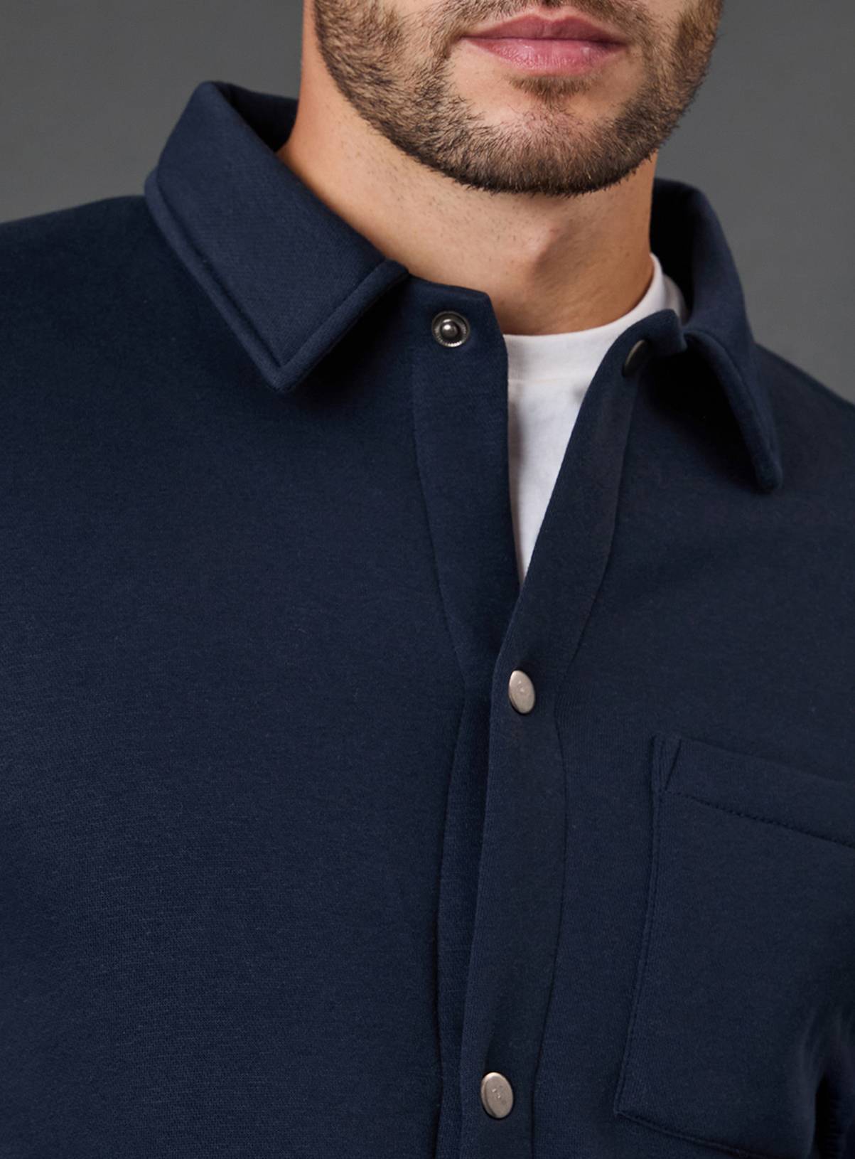 BURTON Navy Jersey Overshirt S - Image 5