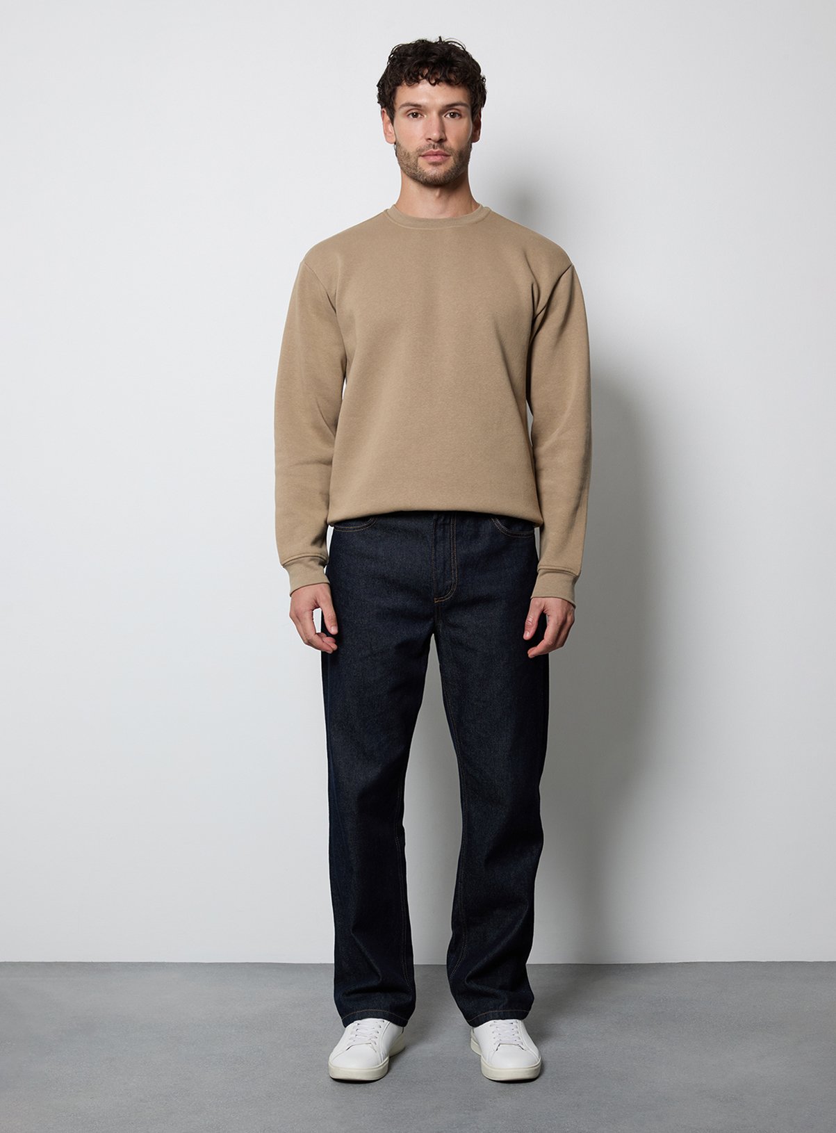 BURTON Taupe Crew Neck Sweatshirt S - Image 2 thumbnail