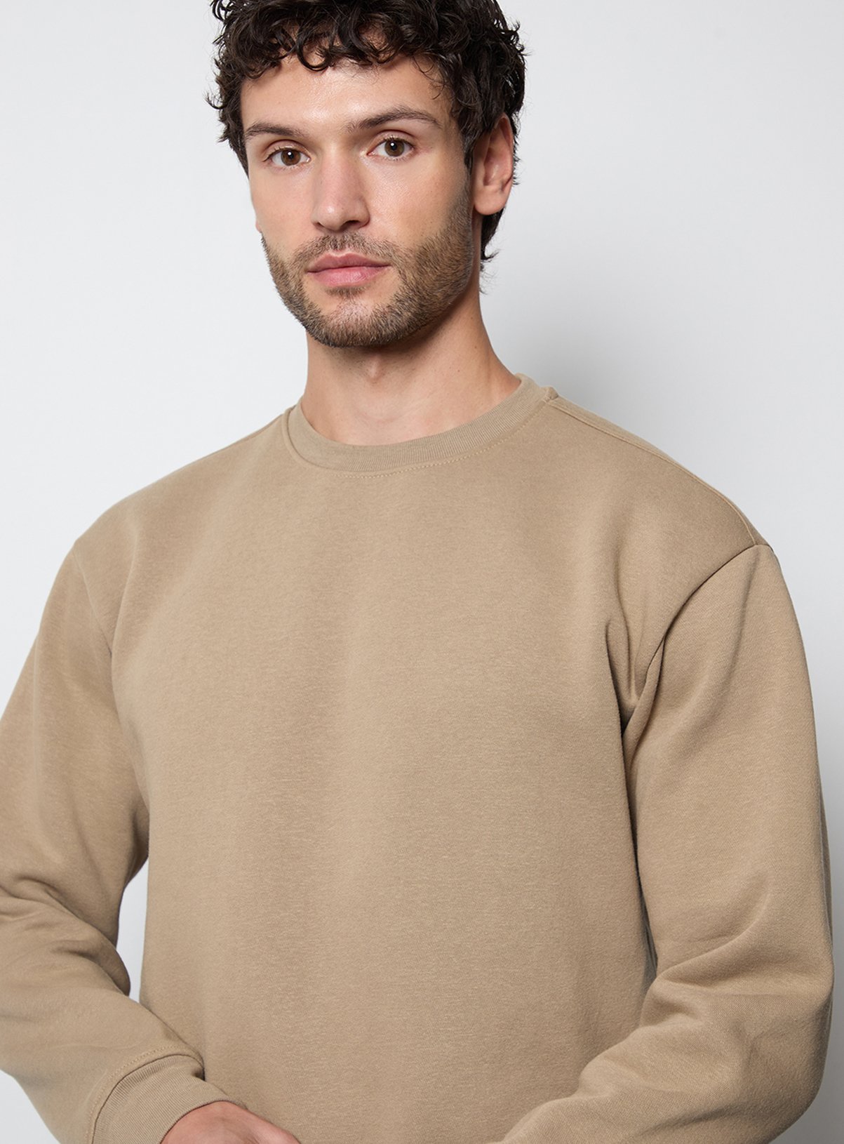 BURTON Taupe Crew Neck Sweatshirt S - Image 4 thumbnail