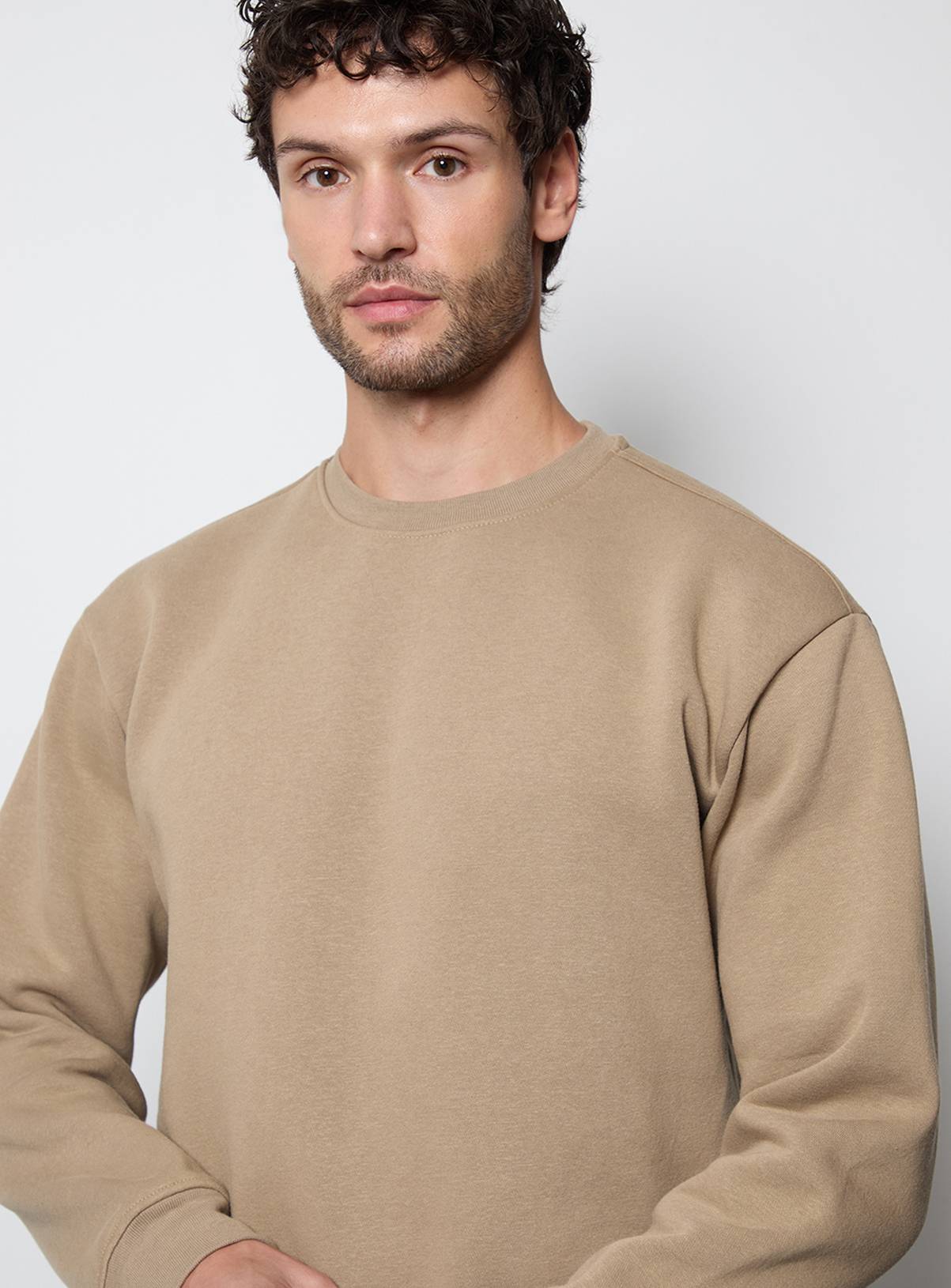 BURTON Taupe Crew Neck Sweatshirt S - Image 4