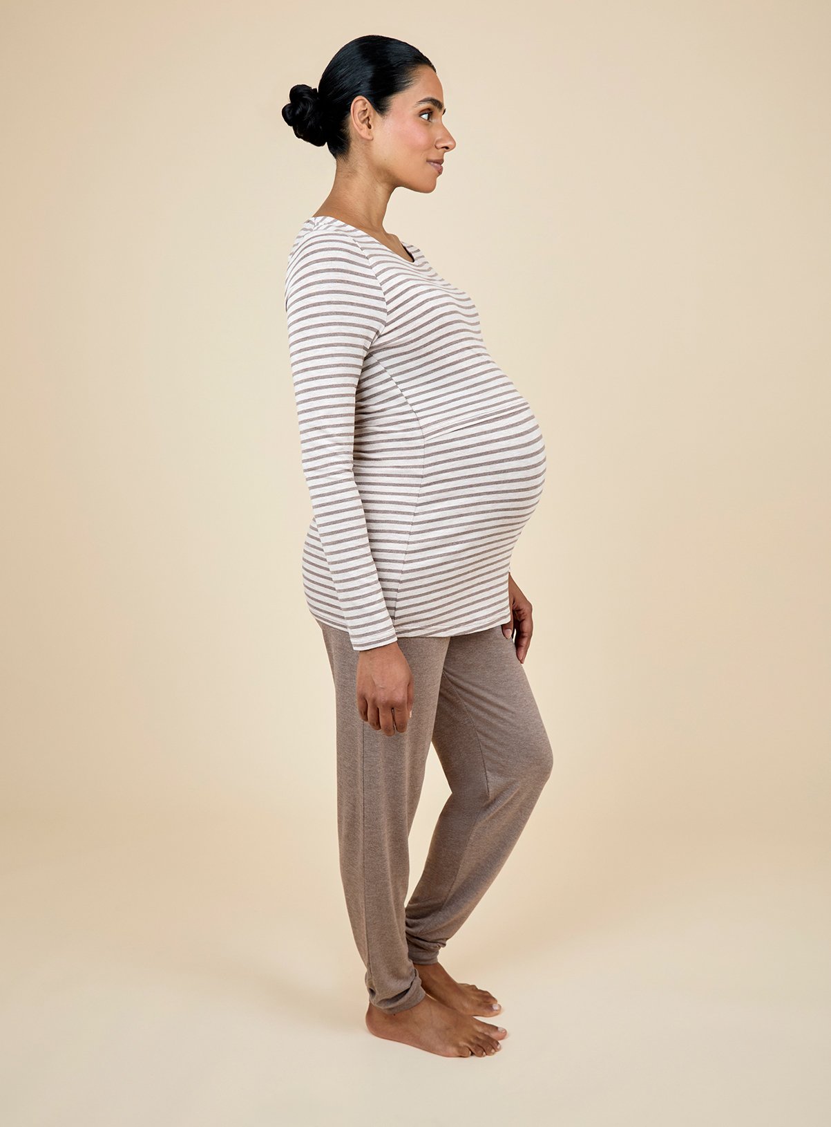 JOJO MAMAN BÉBÉ Stripe Maternity and Nursing Pyjamas Set L - Image 2 thumbnail