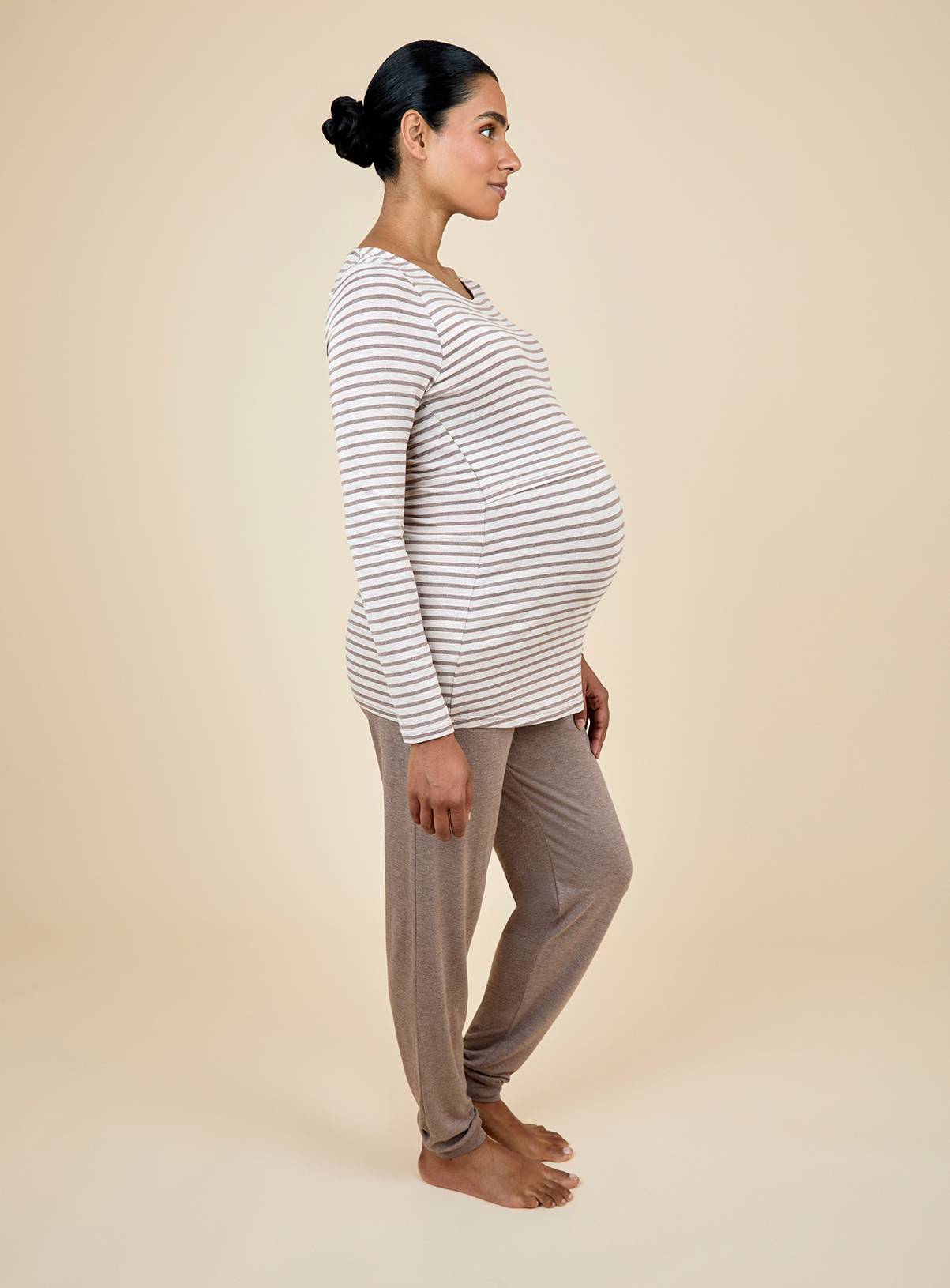 JOJO MAMAN BÉBÉ Stripe Maternity and Nursing Pyjamas Set L - Image 2