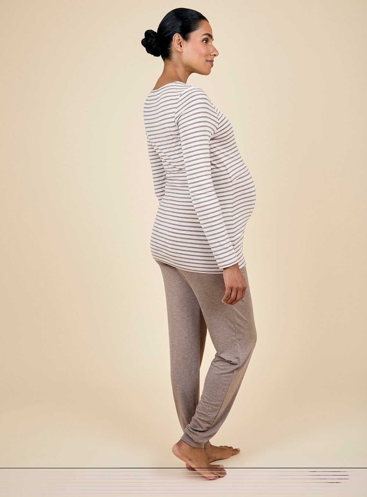 JOJO MAMAN BÉBÉ Stripe Maternity and Nursing Pyjamas Set L - Image 3 thumbnail