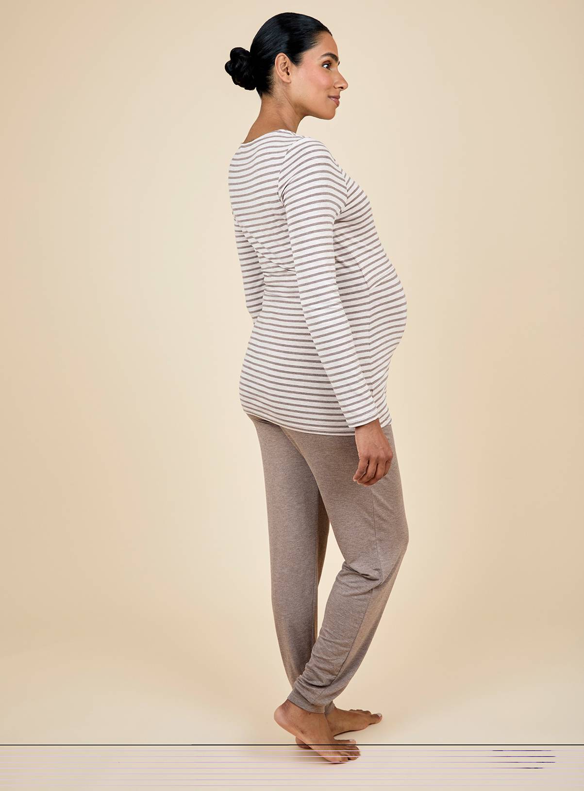 JOJO MAMAN BÉBÉ Stripe Maternity and Nursing Pyjamas Set L - Image 3