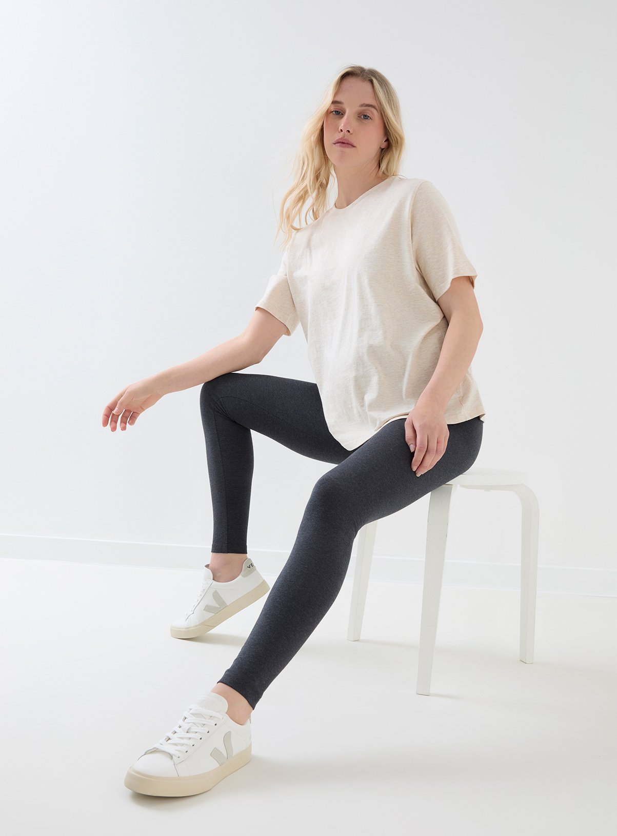 JOJO MAMAN BÉBÉ Cotton Rich Maternity Leggings Grey 18 - Image 6 thumbnail