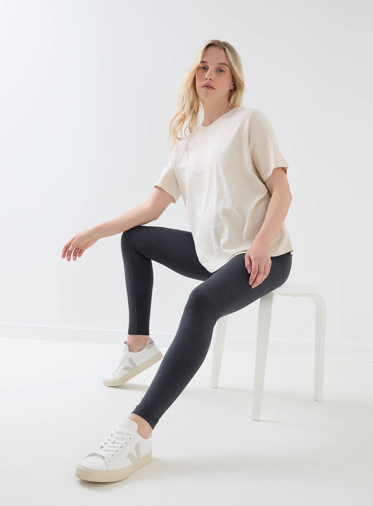 JOJO MAMAN BÉBÉ Cotton Rich Maternity Leggings Grey 18 - Image 6