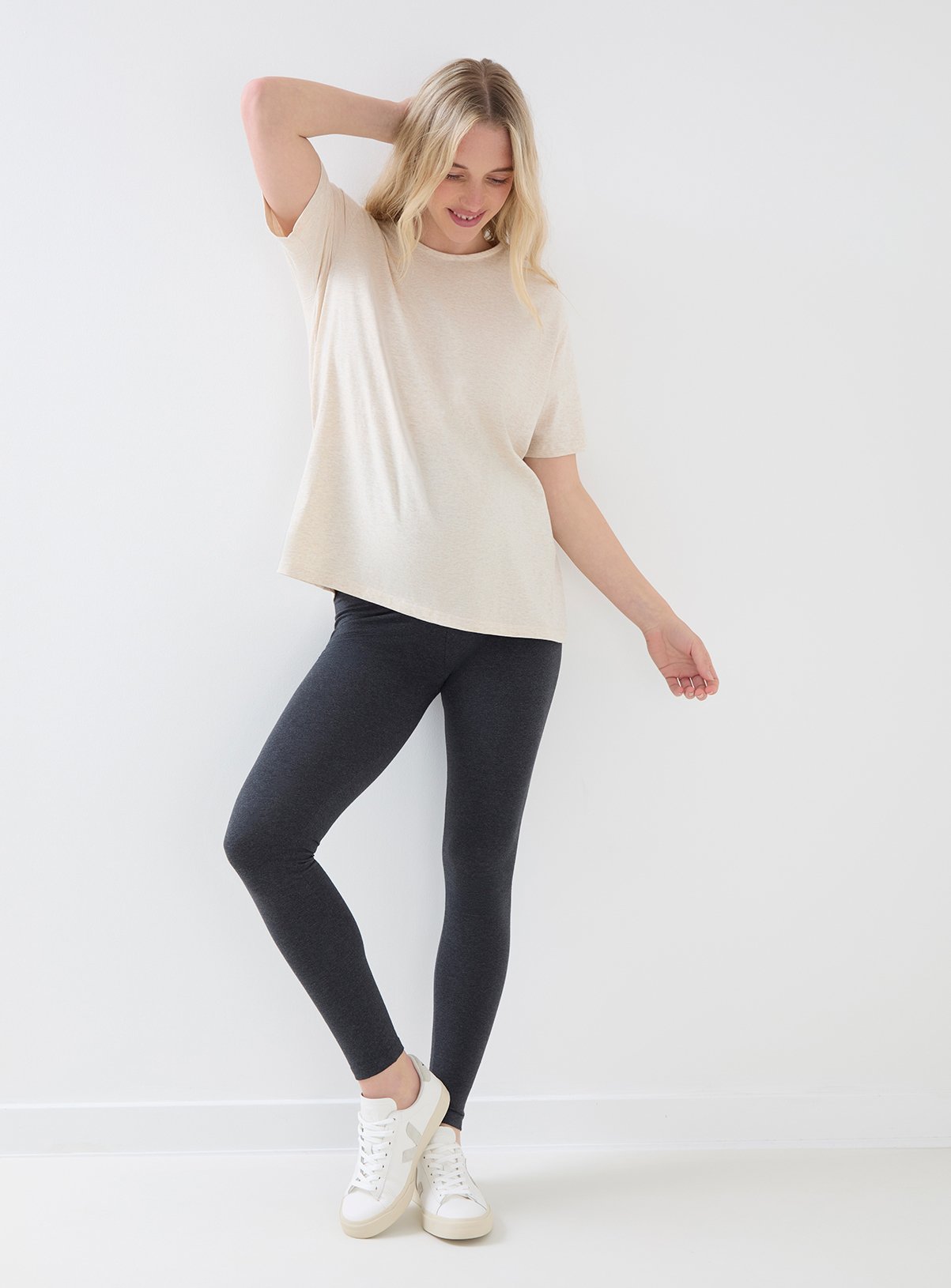 JOJO MAMAN BÉBÉ Cotton Rich Maternity Leggings Grey 18 - Image 7 thumbnail
