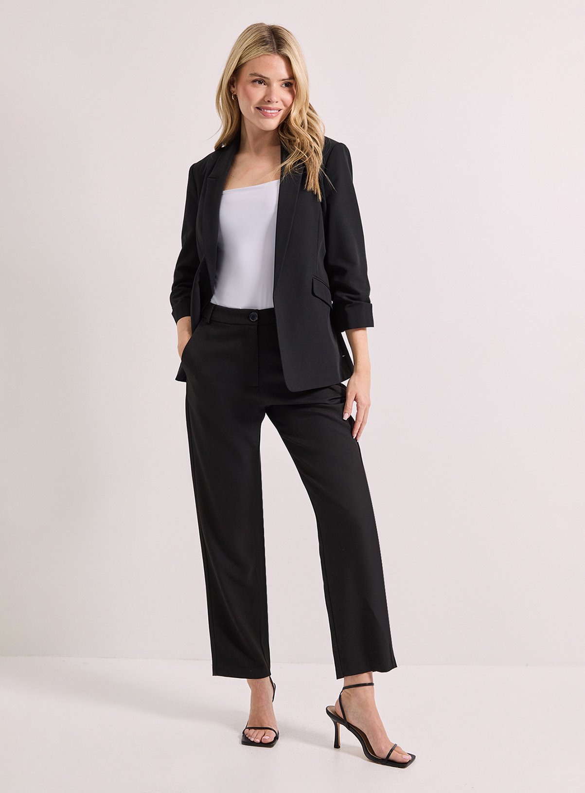 DOROTHY PERKINS Ruched Sleeve Blazer 10 - Image 2 thumbnail