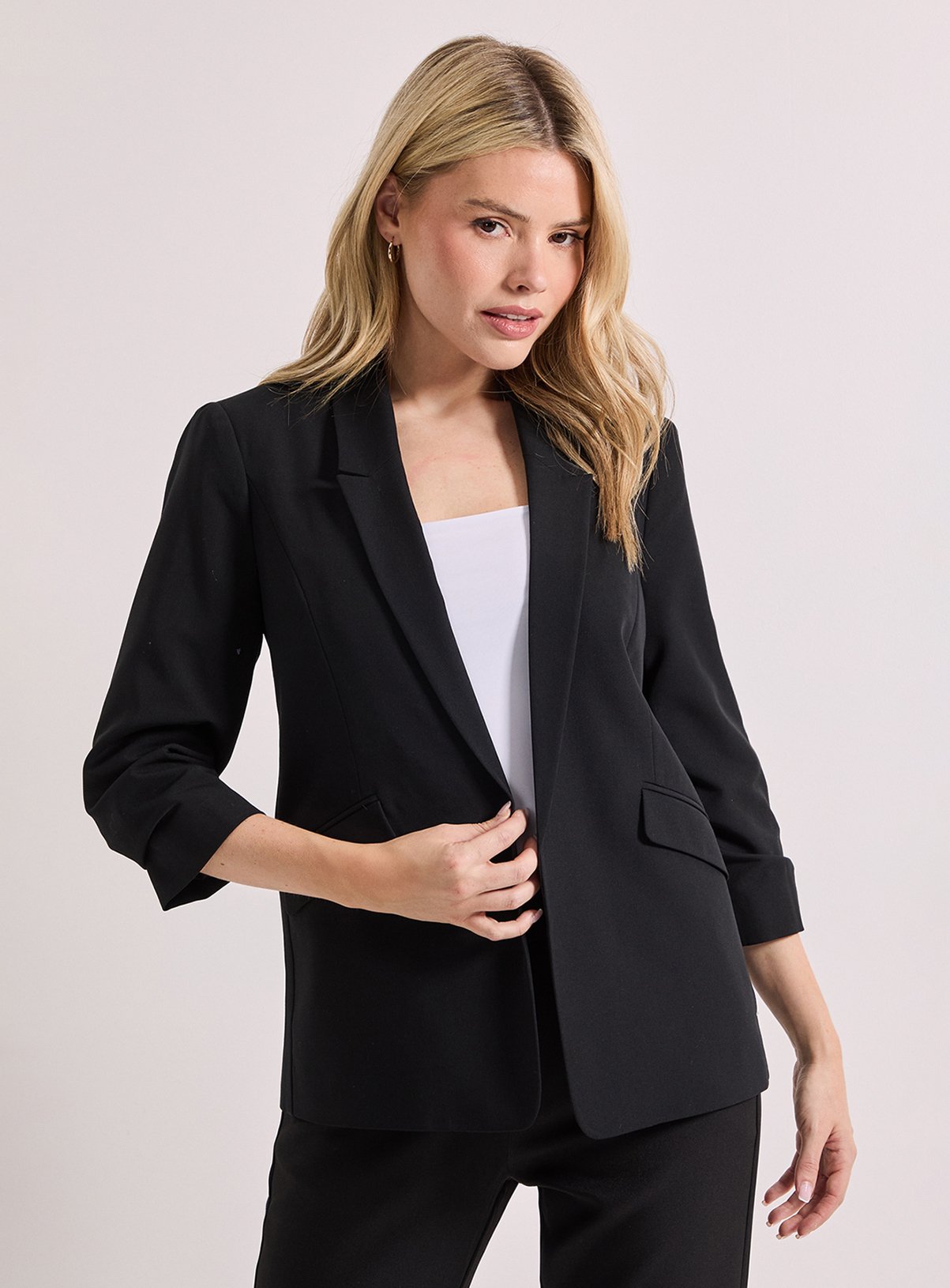 DOROTHY PERKINS Ruched Sleeve Blazer 10 - Image 4 thumbnail