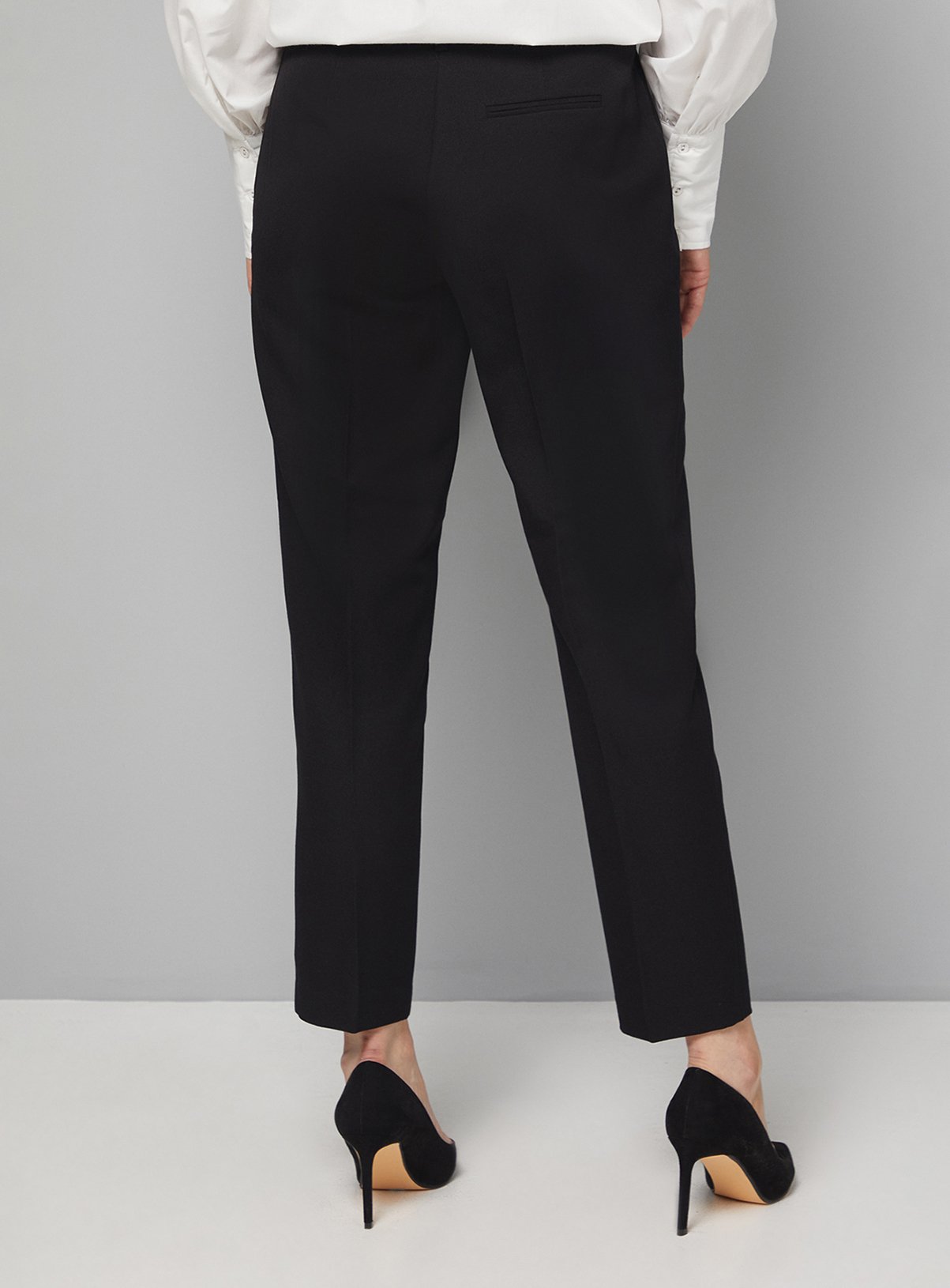 WALLIS Black Smart Tapered Leg Trousers 18 - Image 4 thumbnail