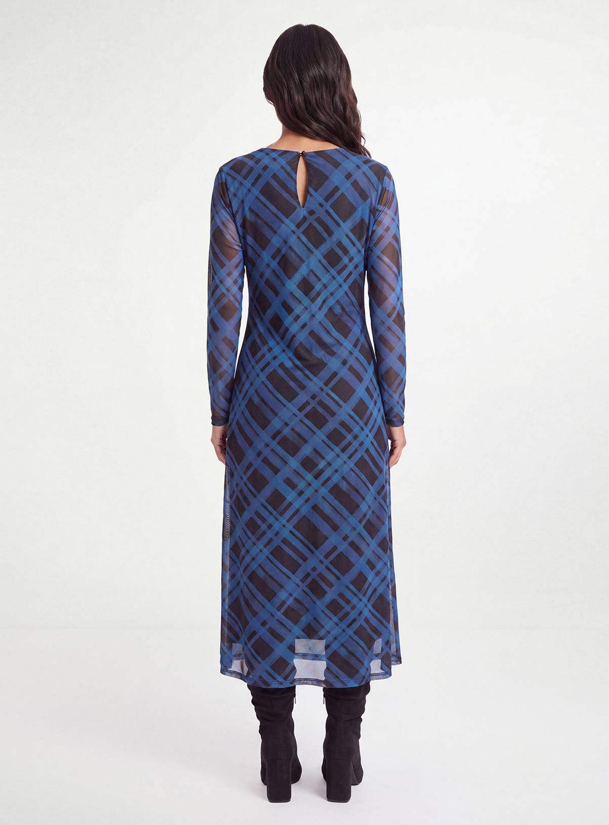WALLIS Check Mesh Midi Dress 22 - Image 2