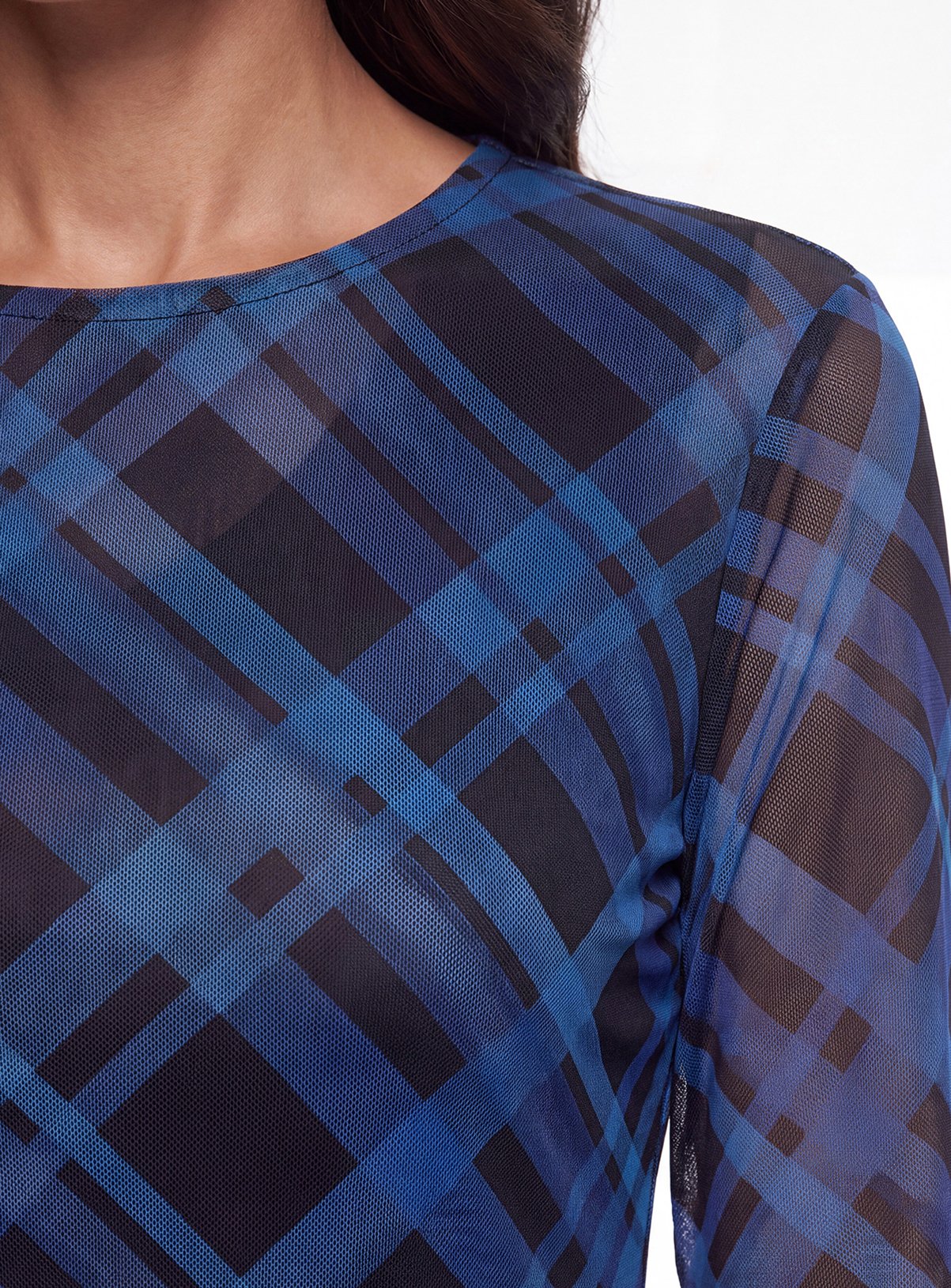 WALLIS Check Mesh Midi Dress 22 - Image 3 thumbnail