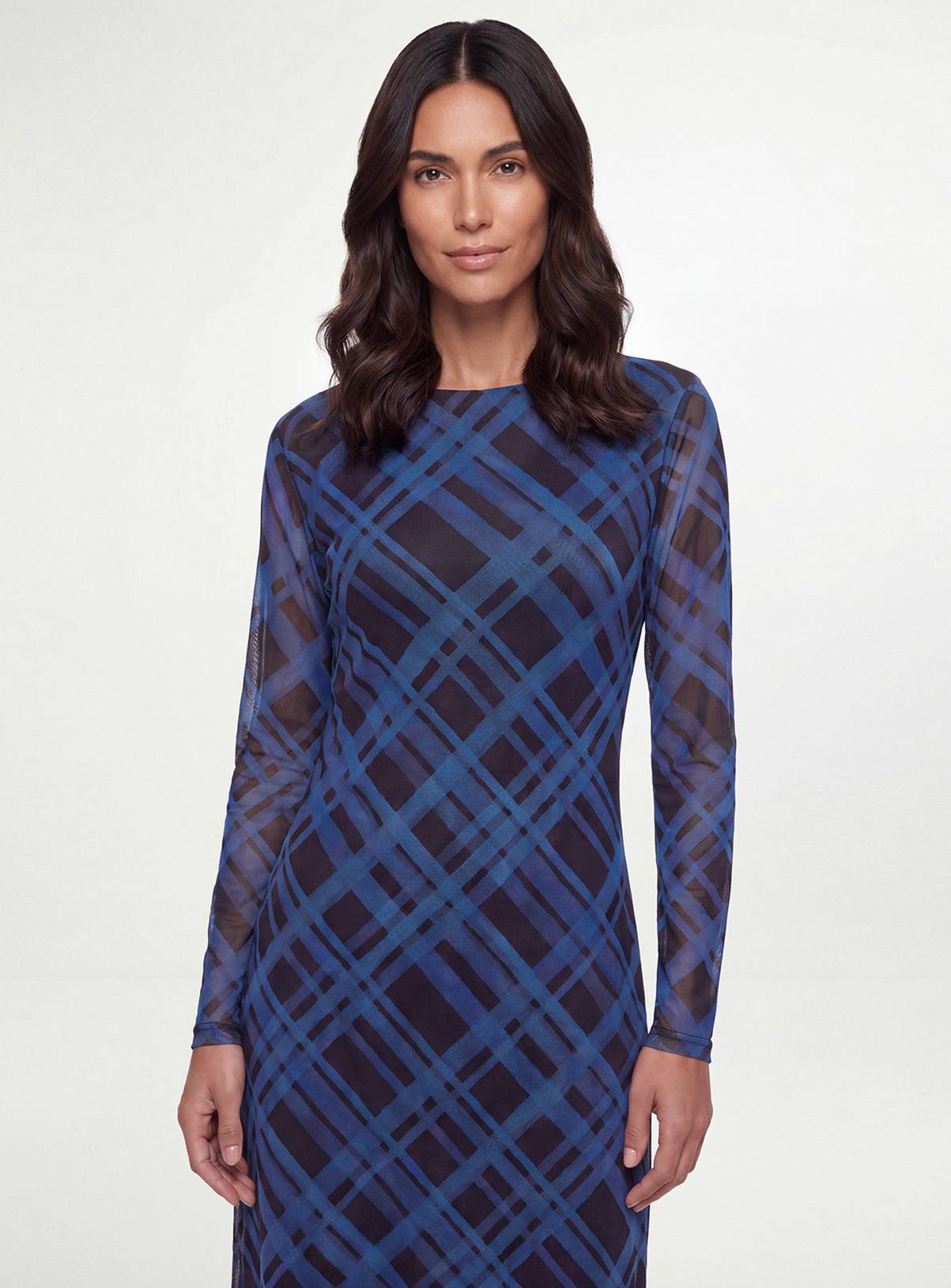 WALLIS Check Mesh Midi Dress 22 - Image 4