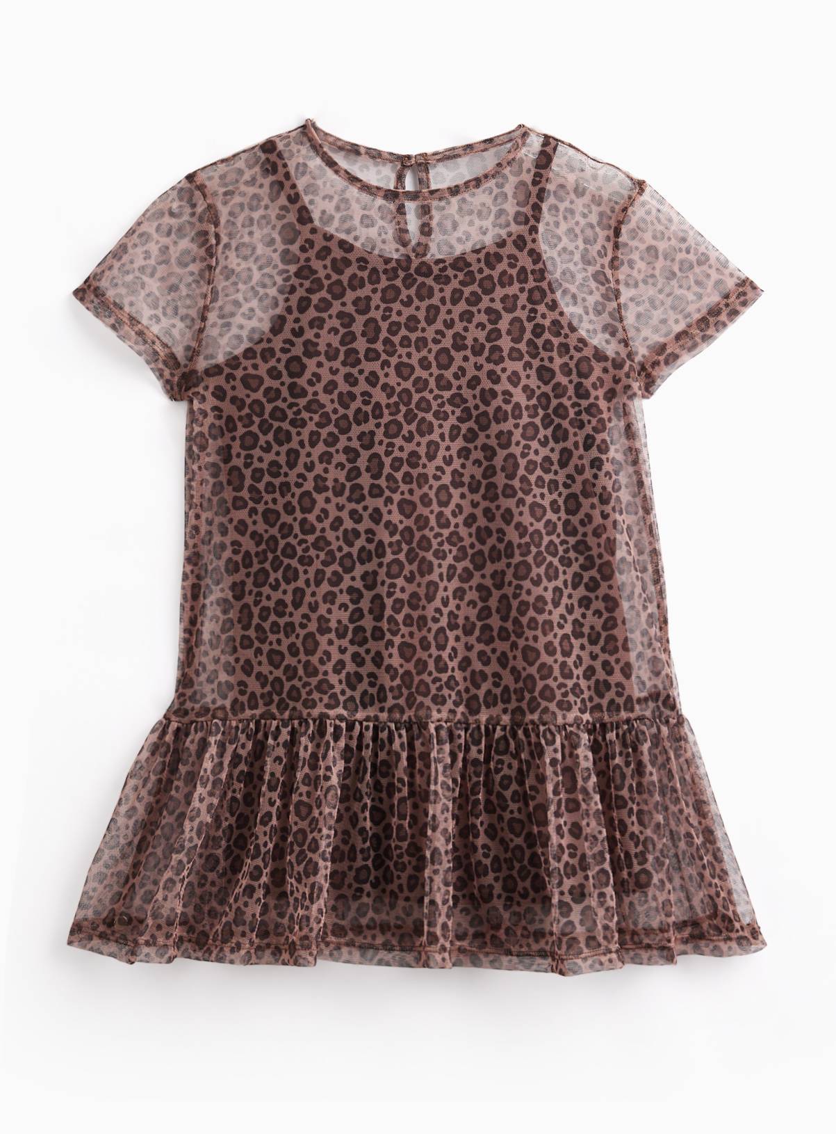Leopard Print Layered Party Dress 11 years - Image 1