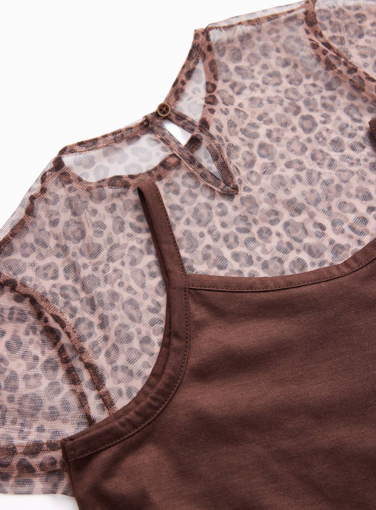 Leopard Print Layered Party Dress 11 years - Image 2