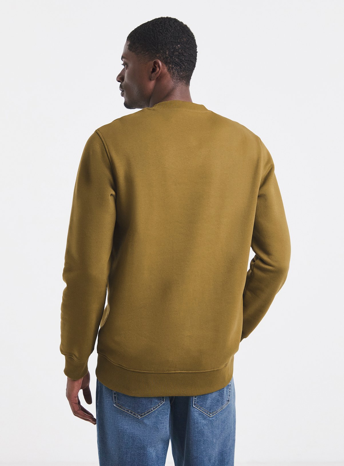 JACAMO Pure Cotton Crew Neck Sweatshirt Khaki 3XL - Image 2 thumbnail