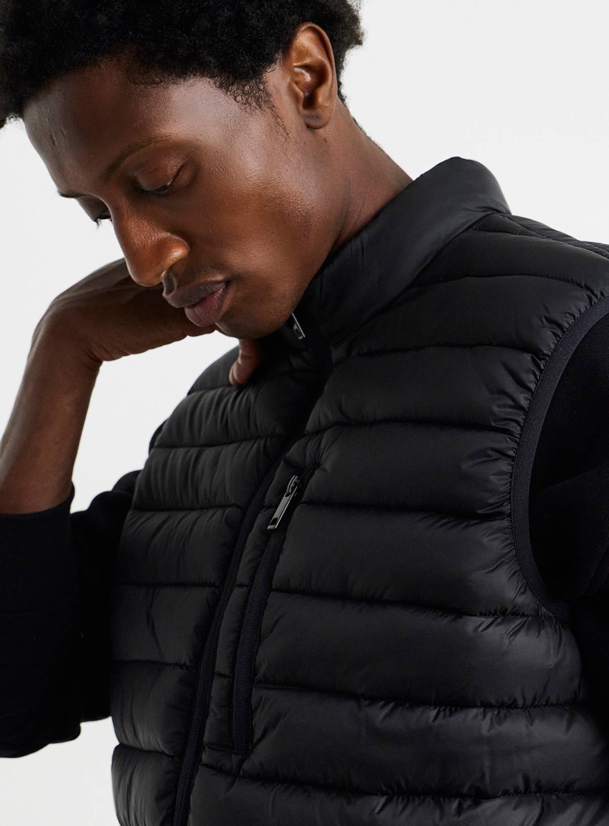 JACAMO Black Lightweight Padded Gilet L - Image 4