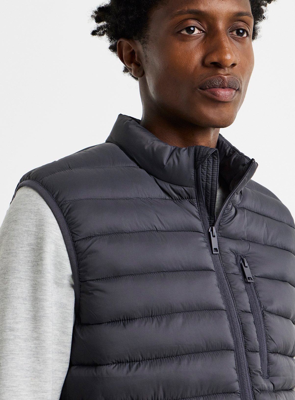 JACAMO Charcoal Lightweight Padded Gilet 2XL - Image 4 thumbnail
