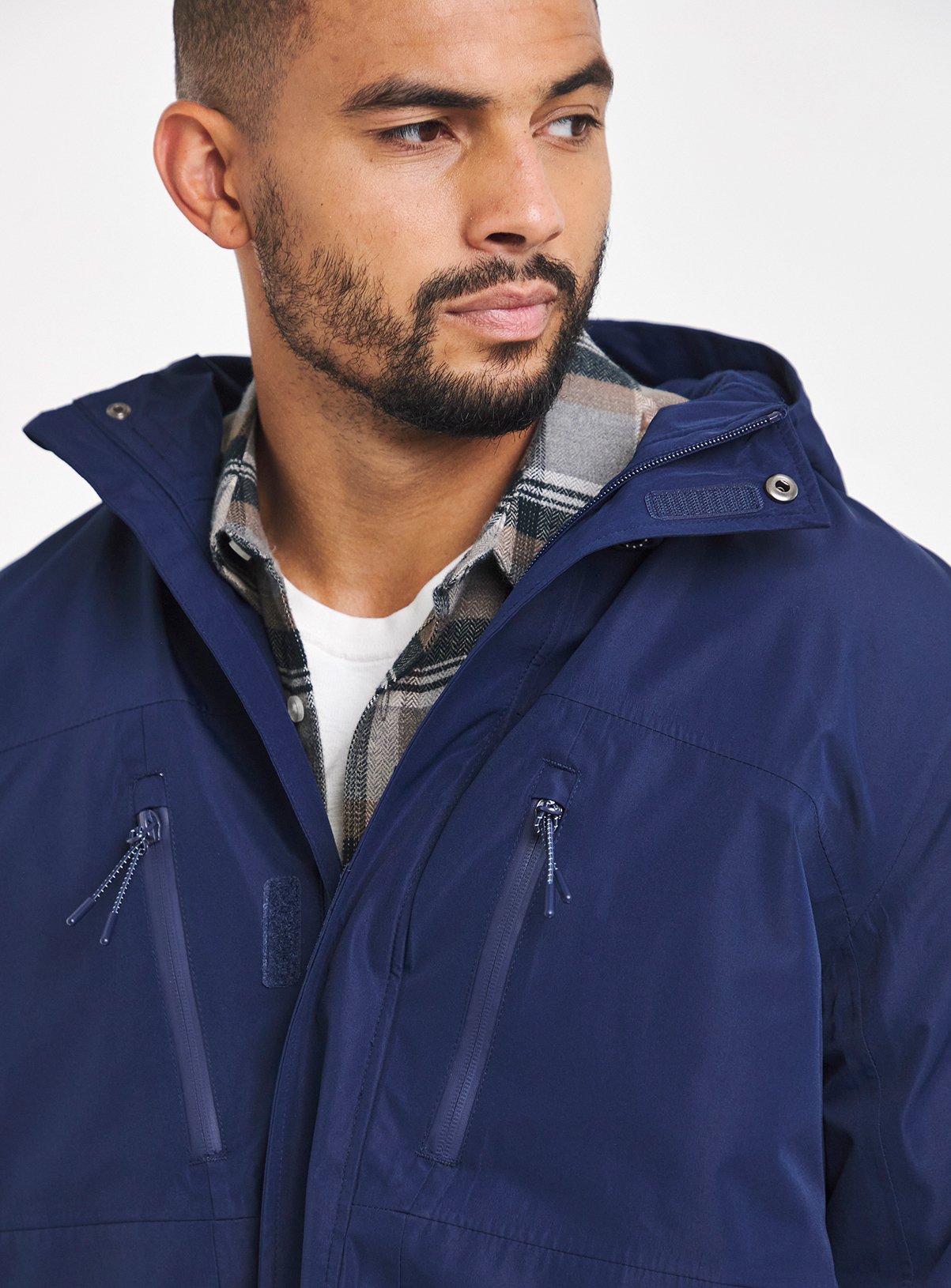 JACAMO Navy Fleece Lined Waterproof Anorak 1XL - Image 2 thumbnail