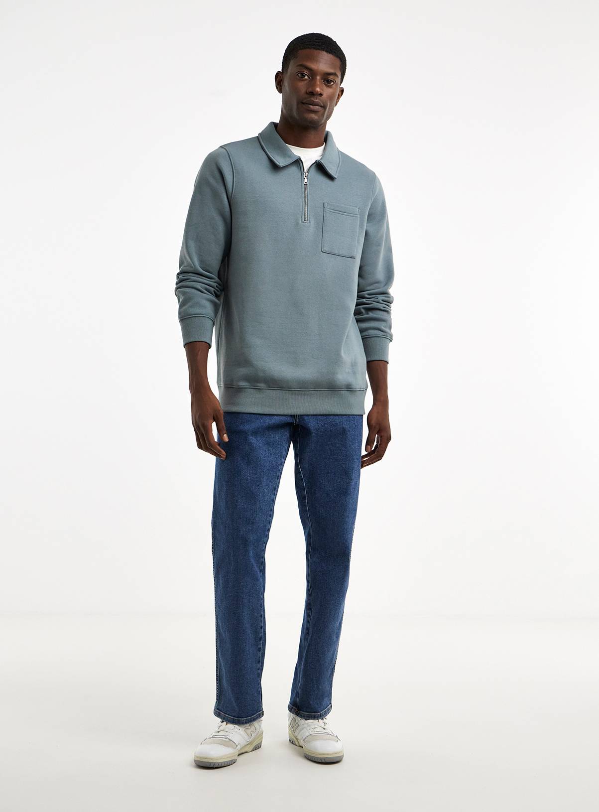 JACAMO 1/4 Zip Sweat Polo Regular Fit 3XL - Image 3