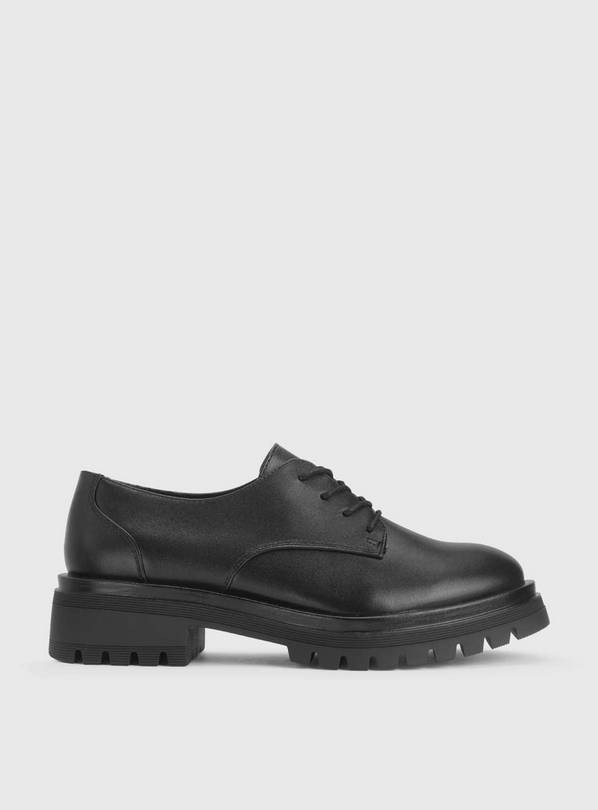 START-RITE Barcelona Black Leather Girls Lace Up Angry Angels School Shoes 3.5