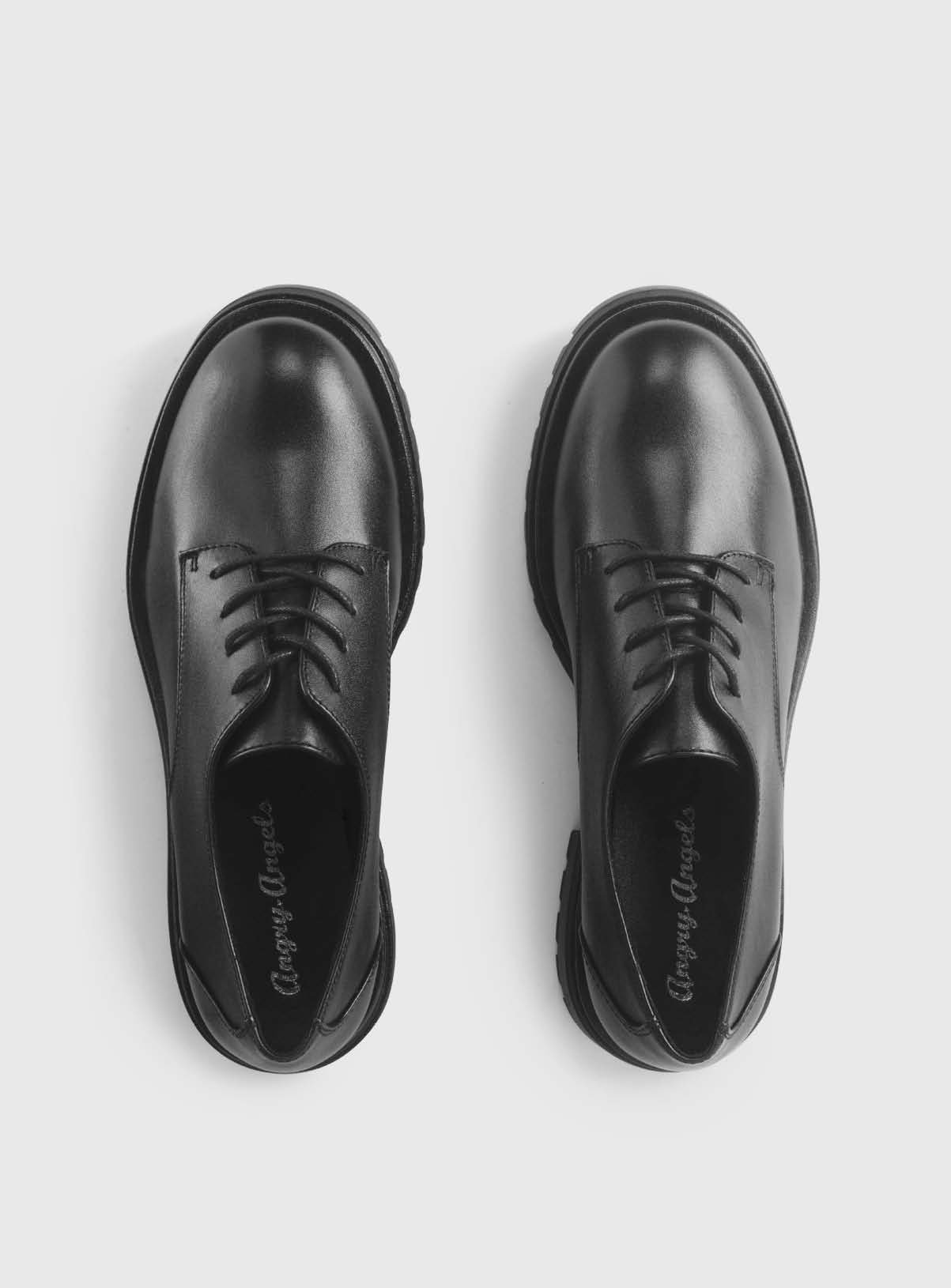START-RITE Barcelona Black Leather Girls Lace Up Angry Angels School Shoes 3.5 - Image 3 thumbnail