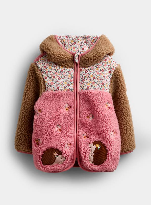 JOJO MAMAN BÉBÉ 2 In1 Bold Flower Fleece Jacket Cream 4-5 Years