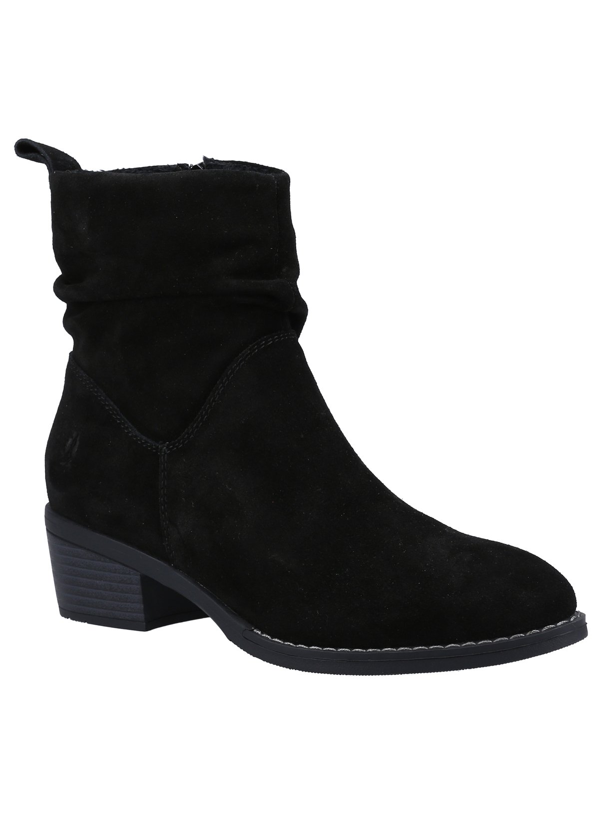 HUSH PUPPIES Water Resistant Ruched Iris Ankle Boots Black 6 - Image 1 thumbnail