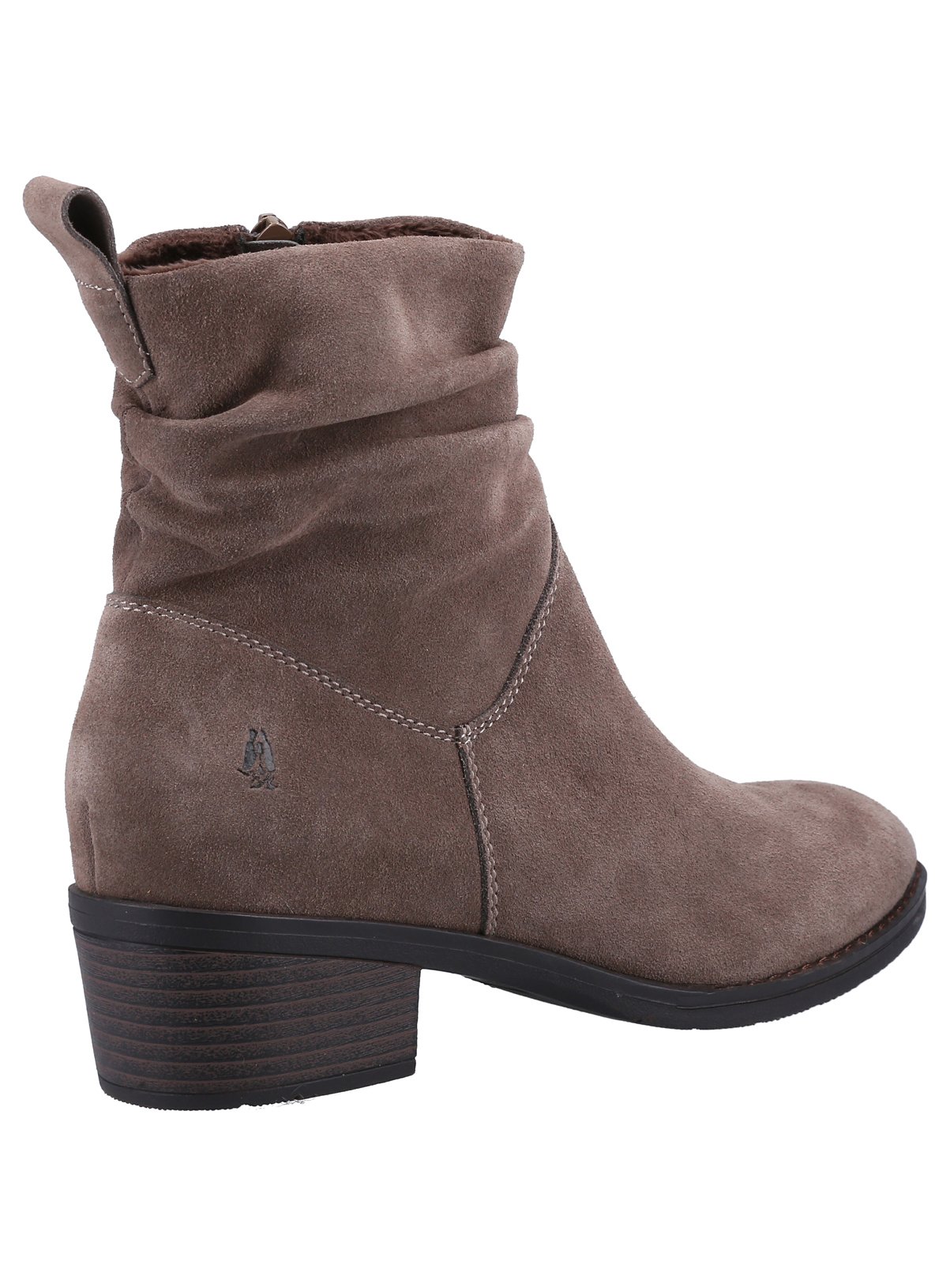 HUSH PUPPIES Water Resistant Ruched Iris Ankle Boots Taupe 4 - Image 2 thumbnail