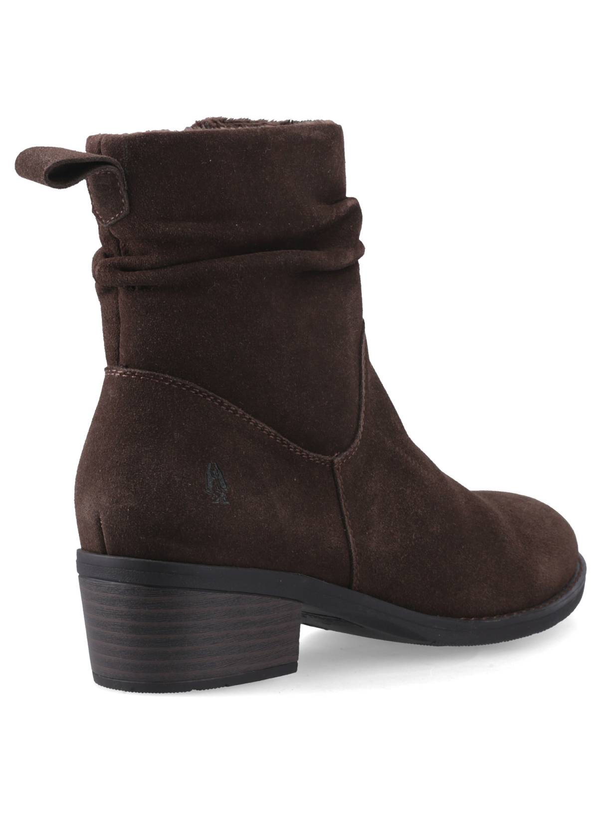 HUSH PUPPIES Water Resistant Ruched Iris Ankle Boots Brown 5 - Image 2