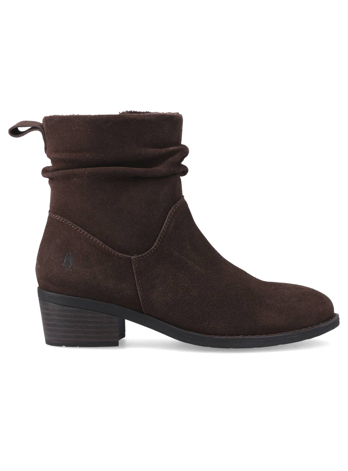 HUSH PUPPIES Water Resistant Ruched Iris Ankle Boots Brown 5 - Image 3