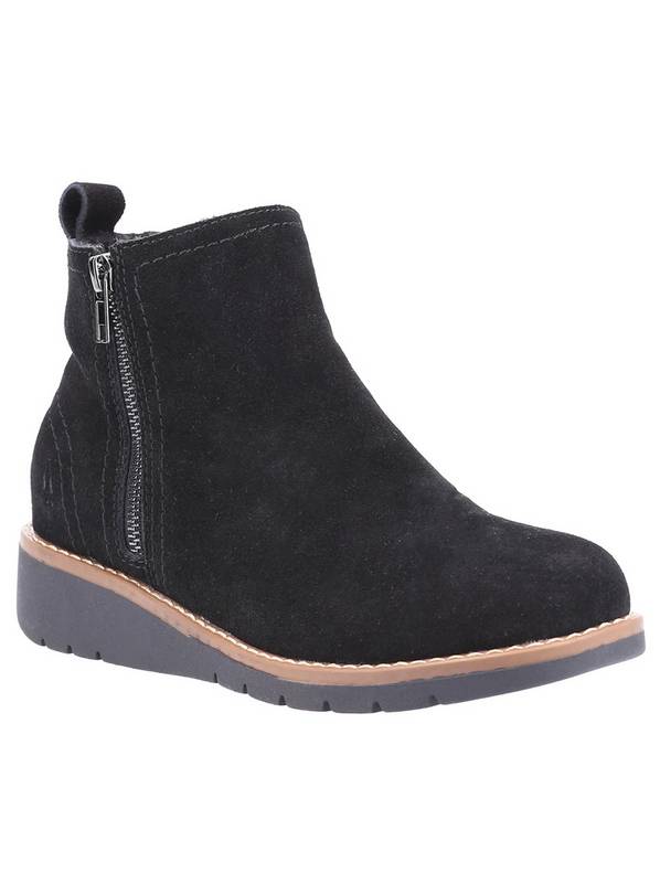 HUSH PUPPIES Libby Suede Ankle Boots Black 3