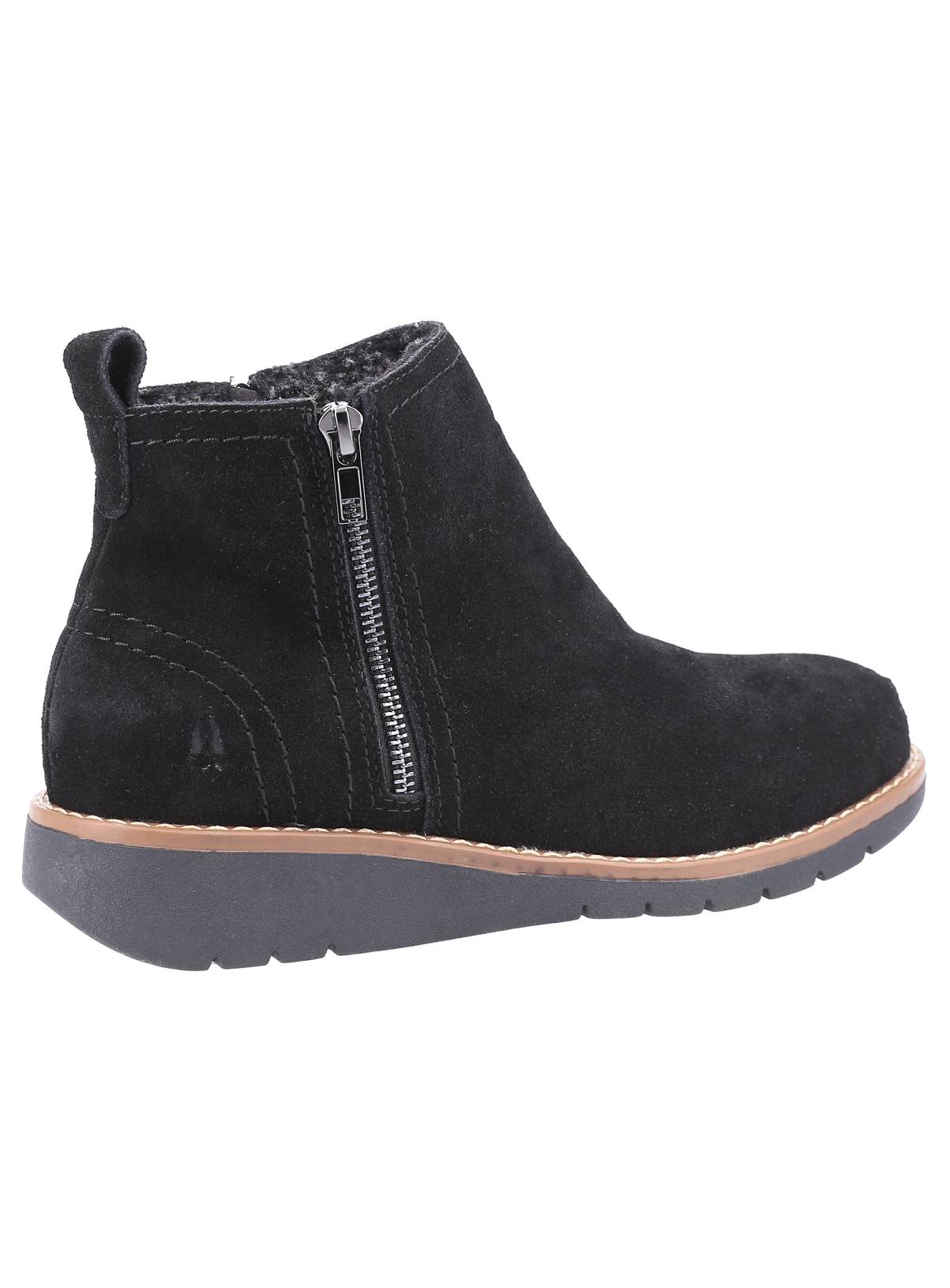 HUSH PUPPIES Water Resistant Suede Libby Ankle Boots Black 7 - Image 2