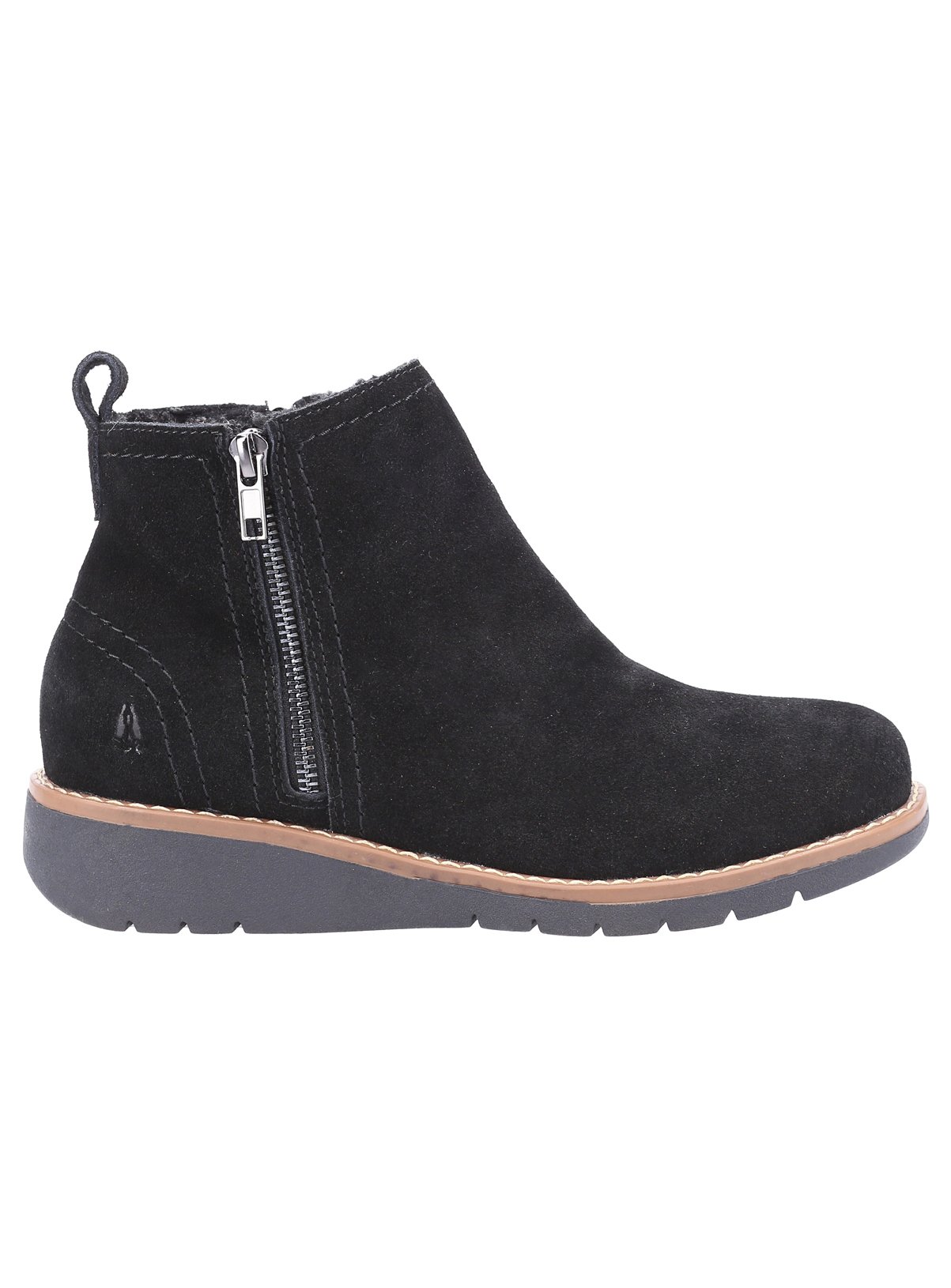 HUSH PUPPIES Water Resistant Suede Libby Ankle Boots Black 7 - Image 4 thumbnail