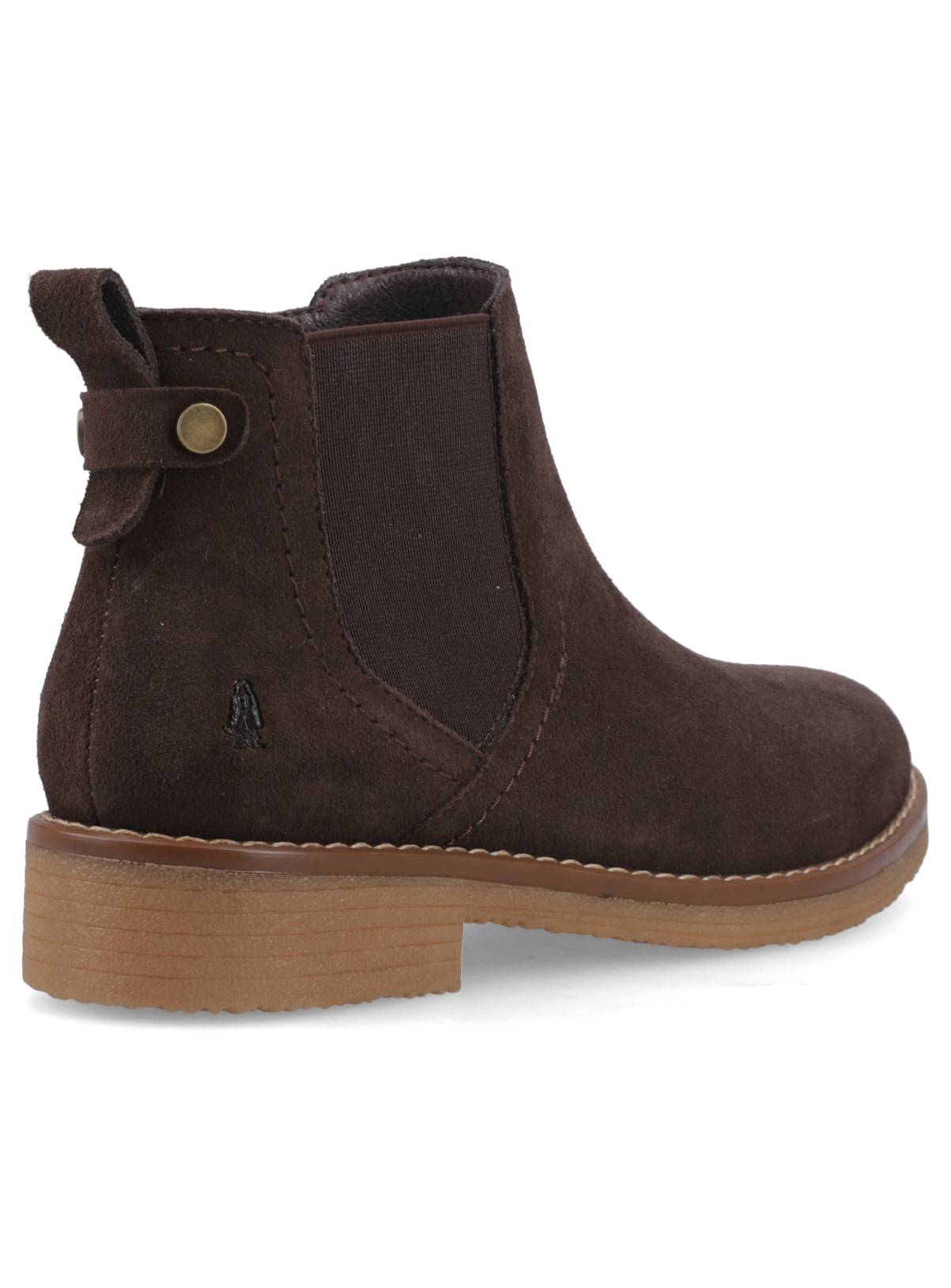 HUSH PUPPIES Water Resistant Suede Chelsea Maddy Boots Brown 5 - Image 2