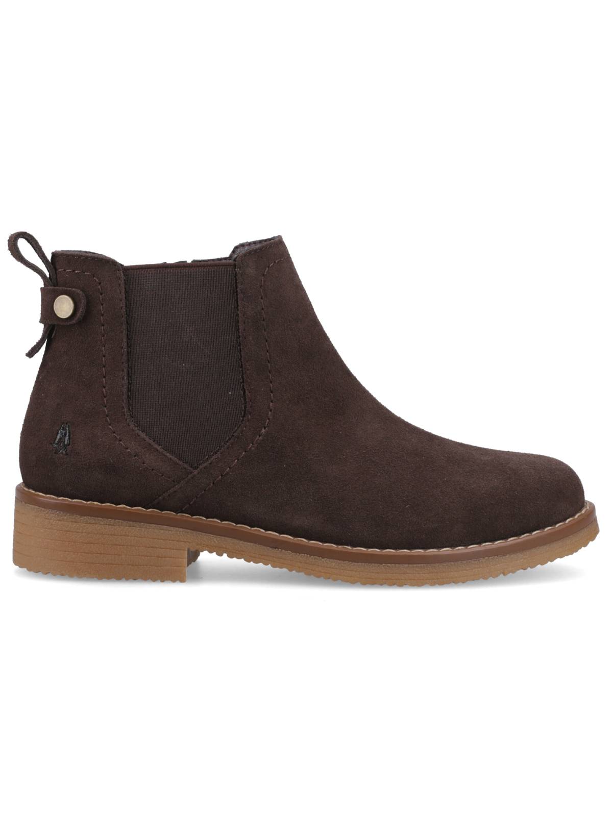 HUSH PUPPIES Water Resistant Suede Chelsea Maddy Boots Brown 5 - Image 4