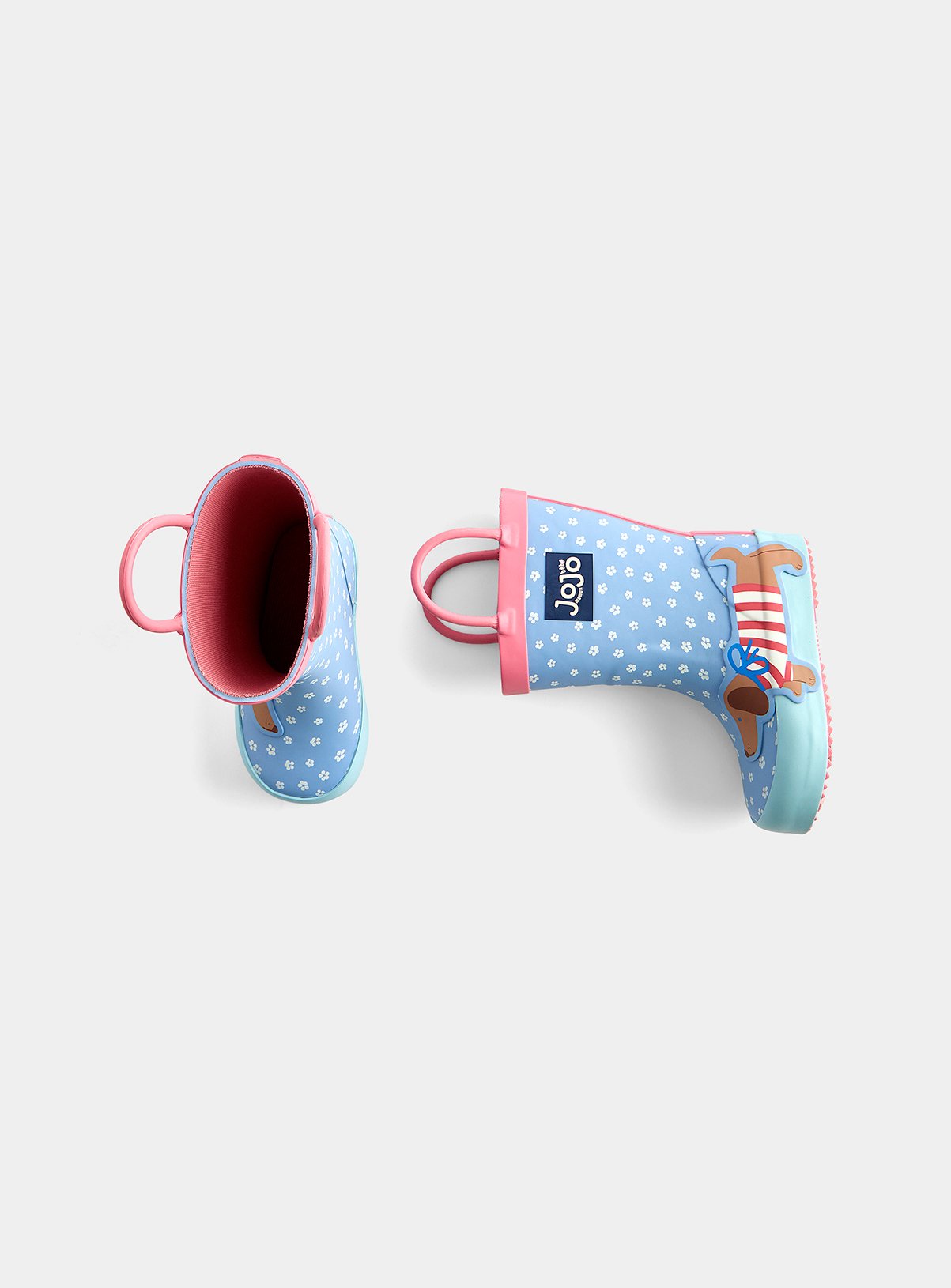 JOJO MAMAN BÉBÉ Dachshund Wellies Mid Blue 7 Infant - Image 3 thumbnail