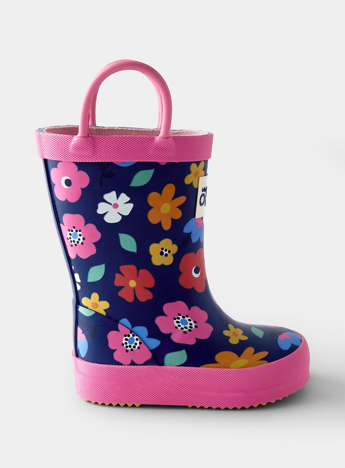 JOJO MAMAN BÉBÉ Flower Handle Wellies Navy Blue 5 Infant - Image 4 thumbnail