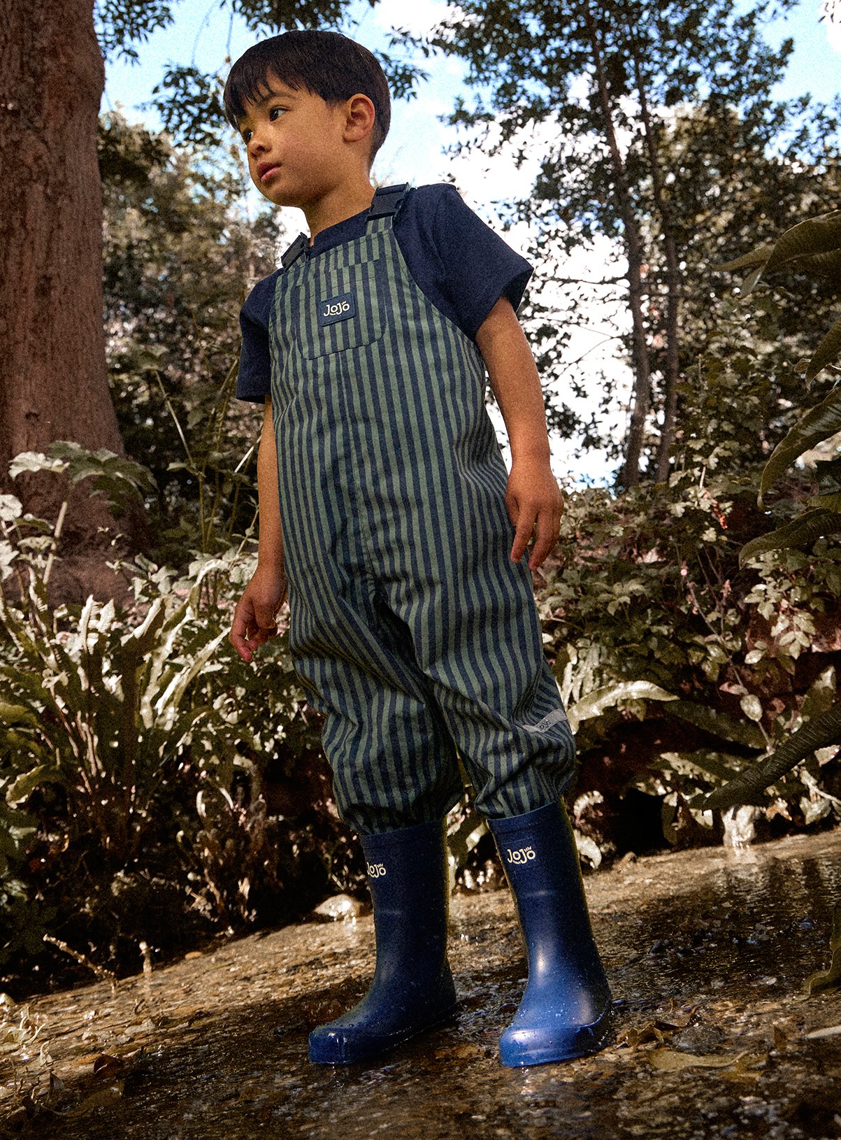 JOJO MAMAN BÉBÉ Plain Wellies Navy Blue 3 Infant - Image 1 thumbnail