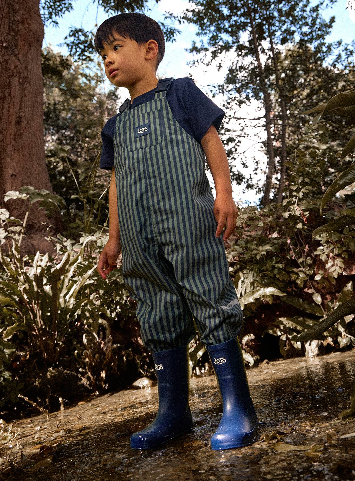 JOJO MAMAN BÉBÉ Plain Wellies Navy Blue 3 Infant - Image 1