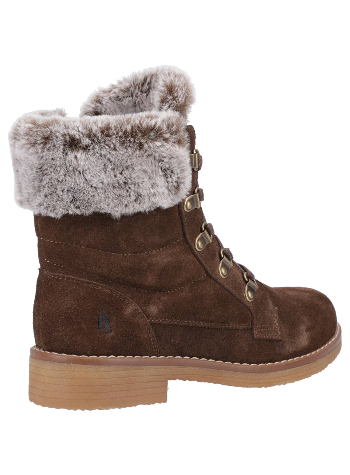 HUSH PUPPIES Water Resistant Wide Fit Florence Boots Brown 6 - Image 2